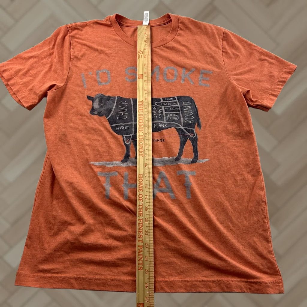 Vintage I'd Smoke That Short Sleeve Nike Shirt Men L Orange Traeger Size US L / EU 52-54 / 3 - 1 Thumbnail