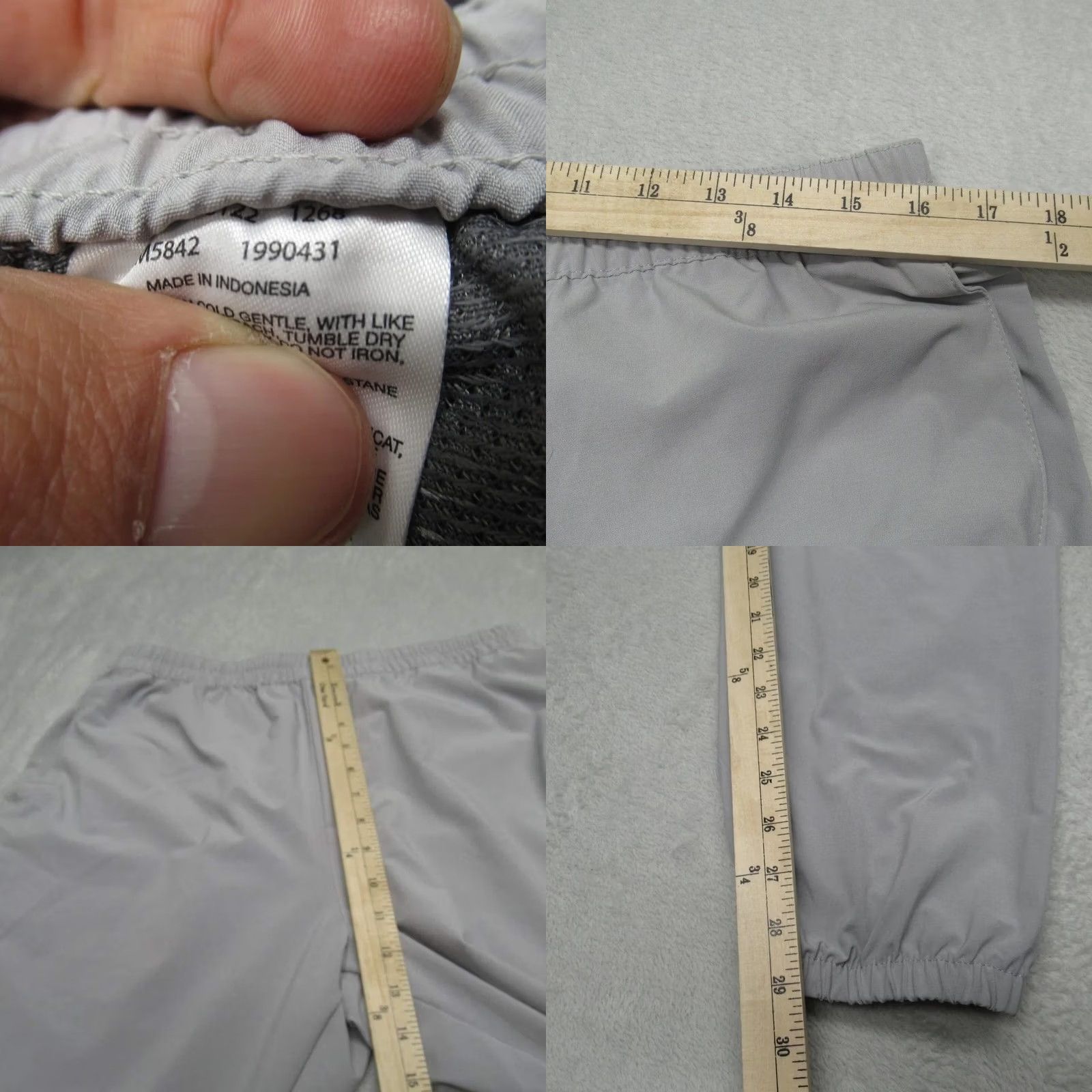 Vintage Columbia Jogger Pants Men Large Gray 32x29 Omni Shield Moisture Wicking Drawstring Adjustable Waist Casual Activewear Running Hiking Gym Workout Size US 33 - 9 Thumbnail
