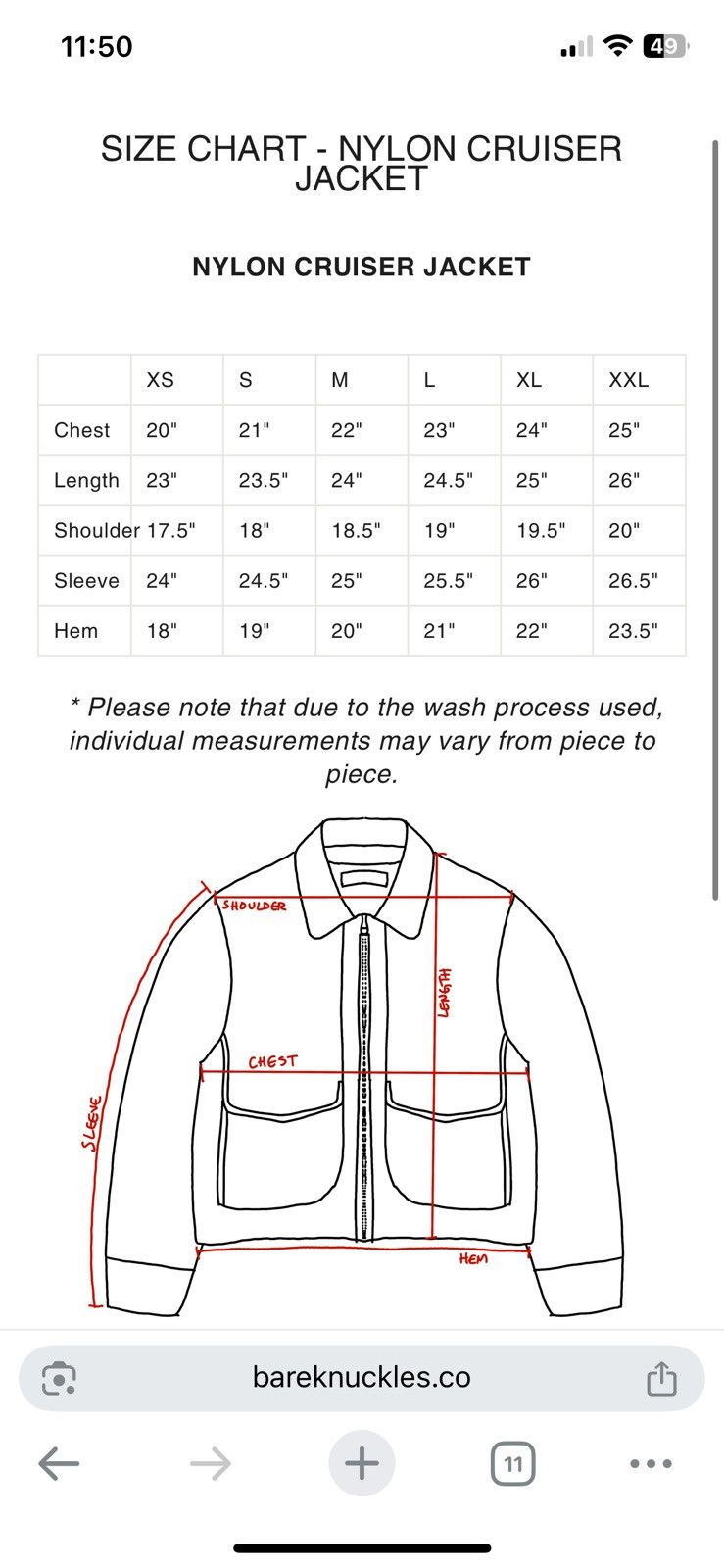 Bare Knuckles Bare Knuckles Nylon Cruiser Jacket Size US XL / EU 56 / 4 - 2 Thumbnail