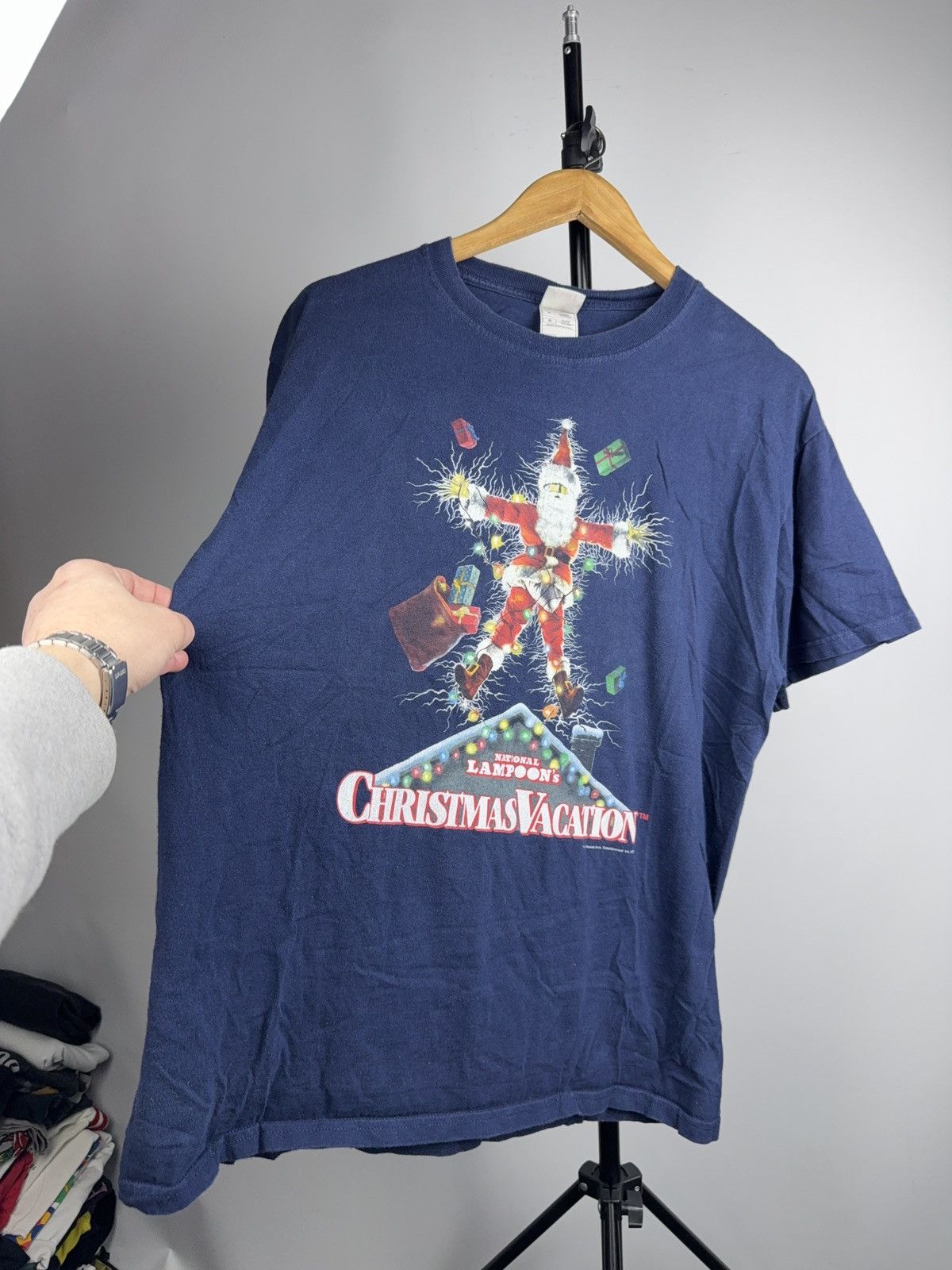 Warner Bros 2007 Christmas Vacation Santa Graphic Movie T-Shirt L Size US L / EU 52-54 / 3 - 3 Thumbnail