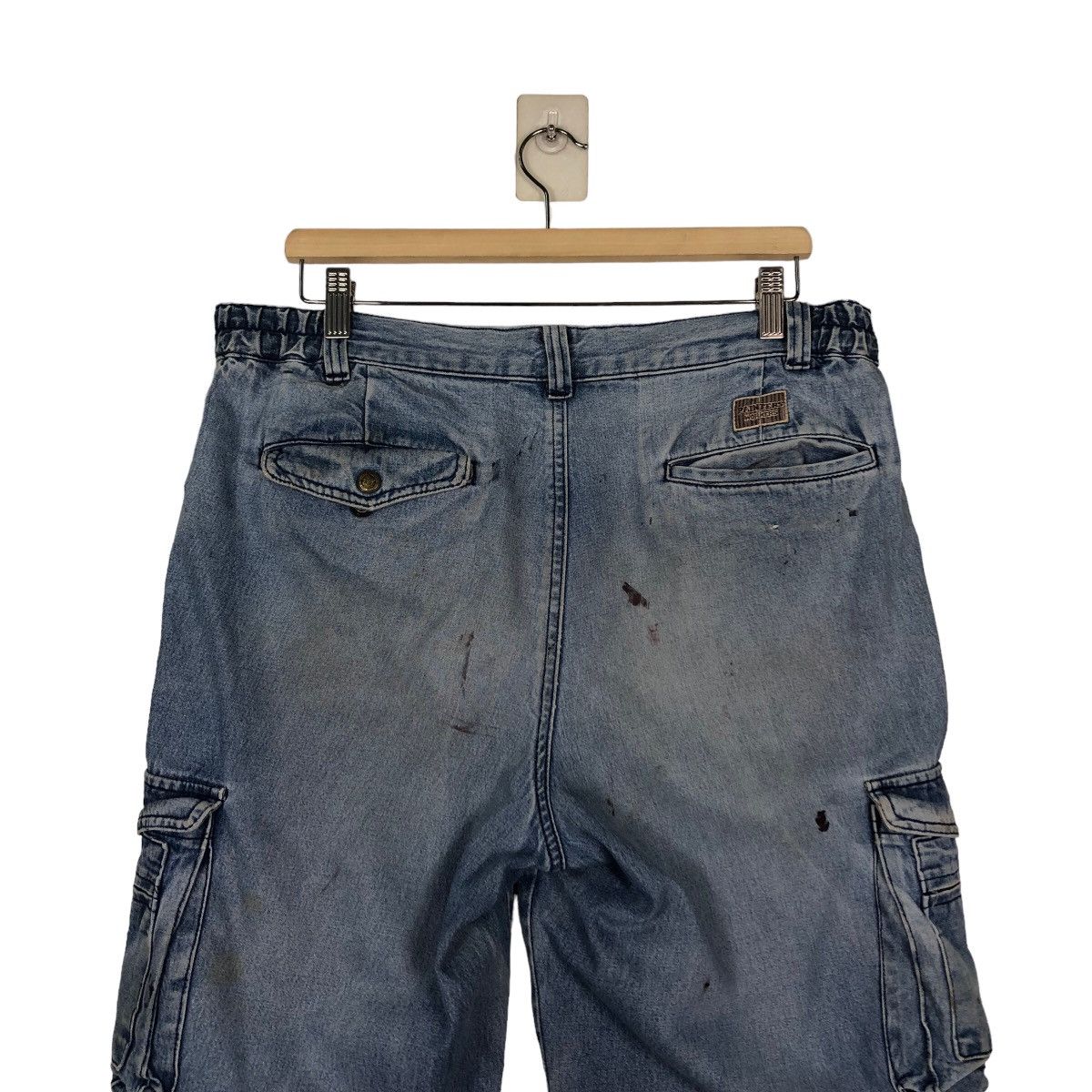 Japanese Brand 🔥Vintage Bush Cargo Jeans Biker Painter Workers Usa Size US 36 / EU 52 - 9 Thumbnail