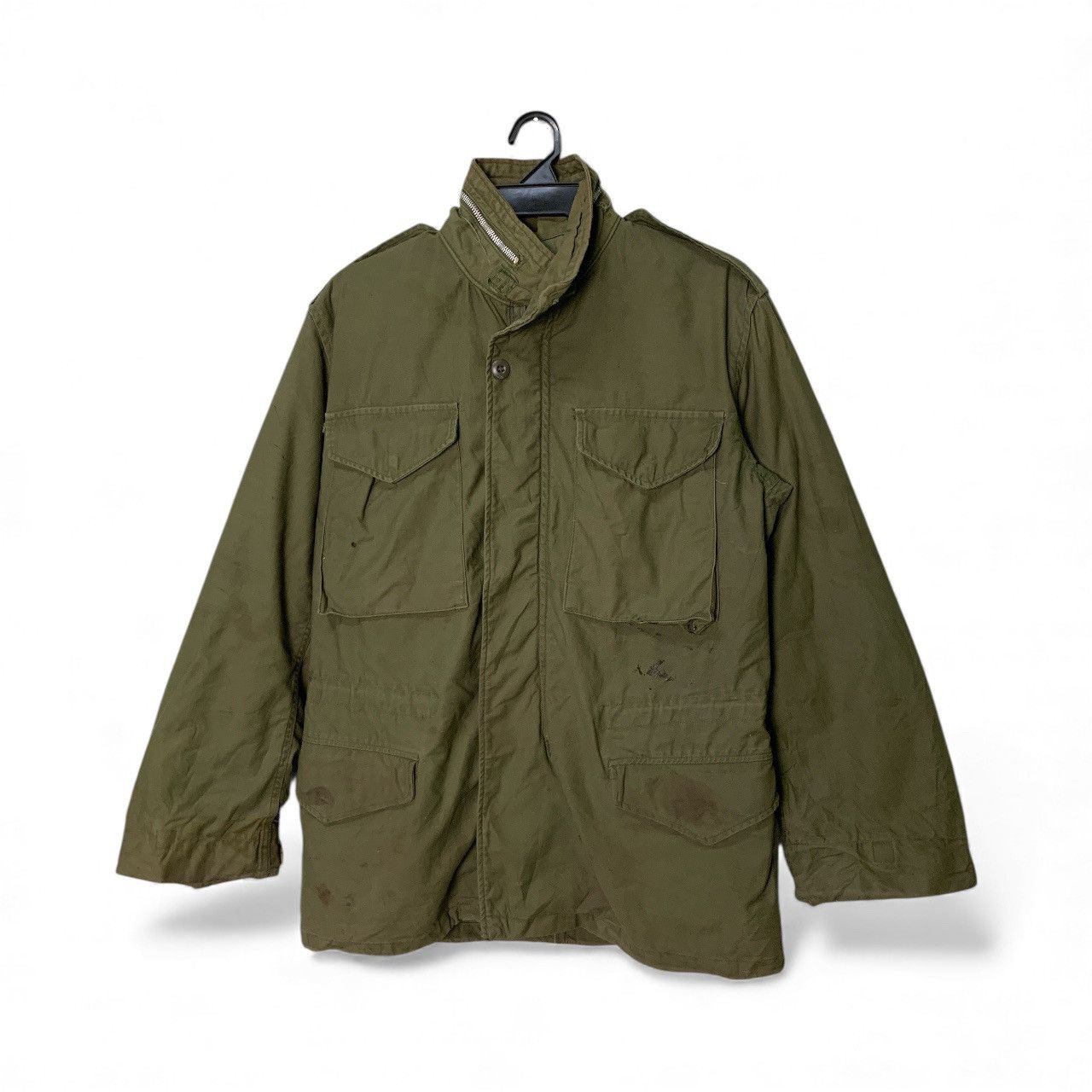 Alpha Industries Rare Design vintage US Army M-65 OG 107 Field Coat Jacket Size US S / EU 44-46 / 1 - 1 Thumbnail