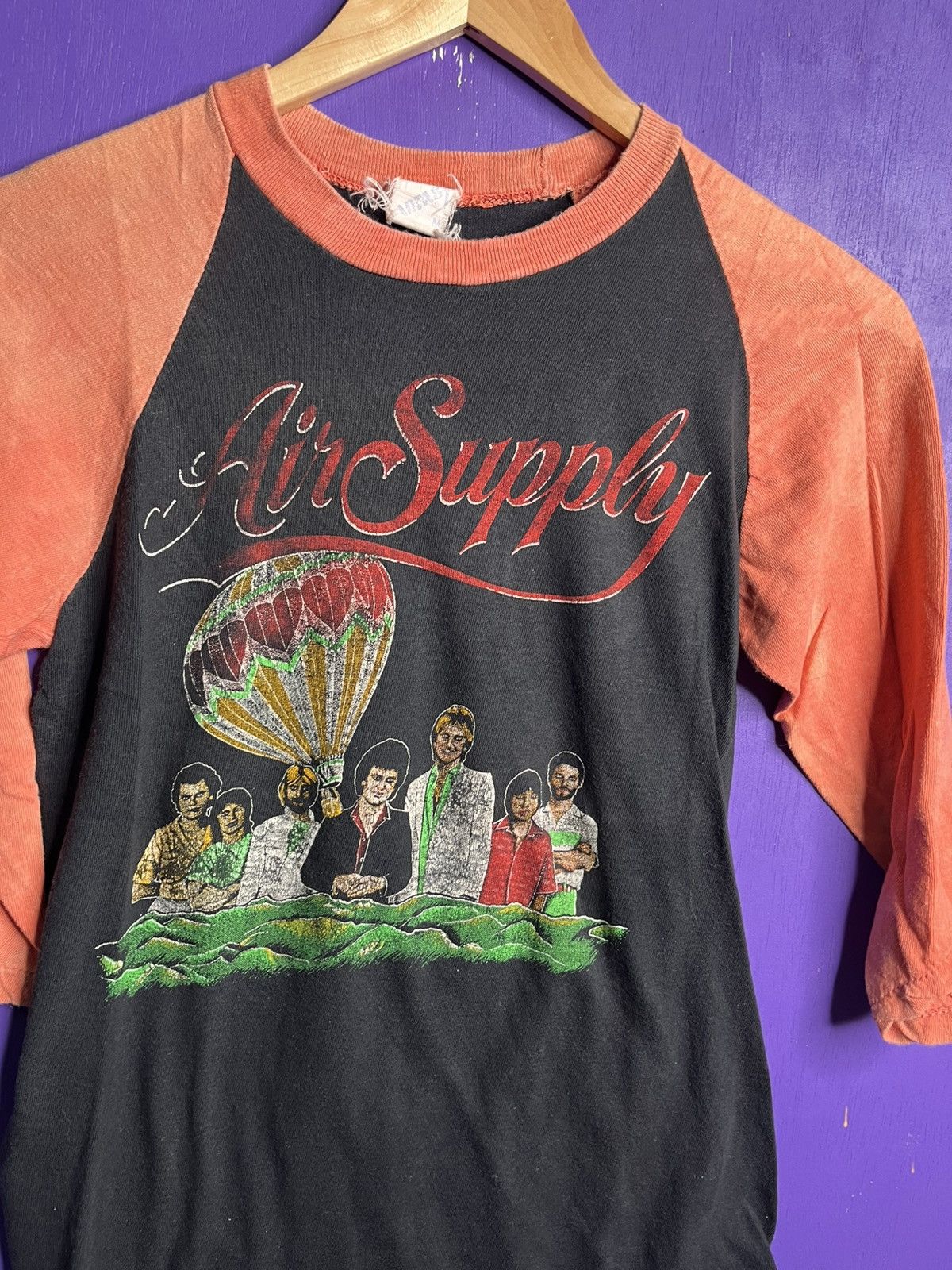 Band Tees × Vintage Vintage 70s Air supply USA tour raglan t-shirt Size US S / EU 44-46 / 1 - 3 Thumbnail