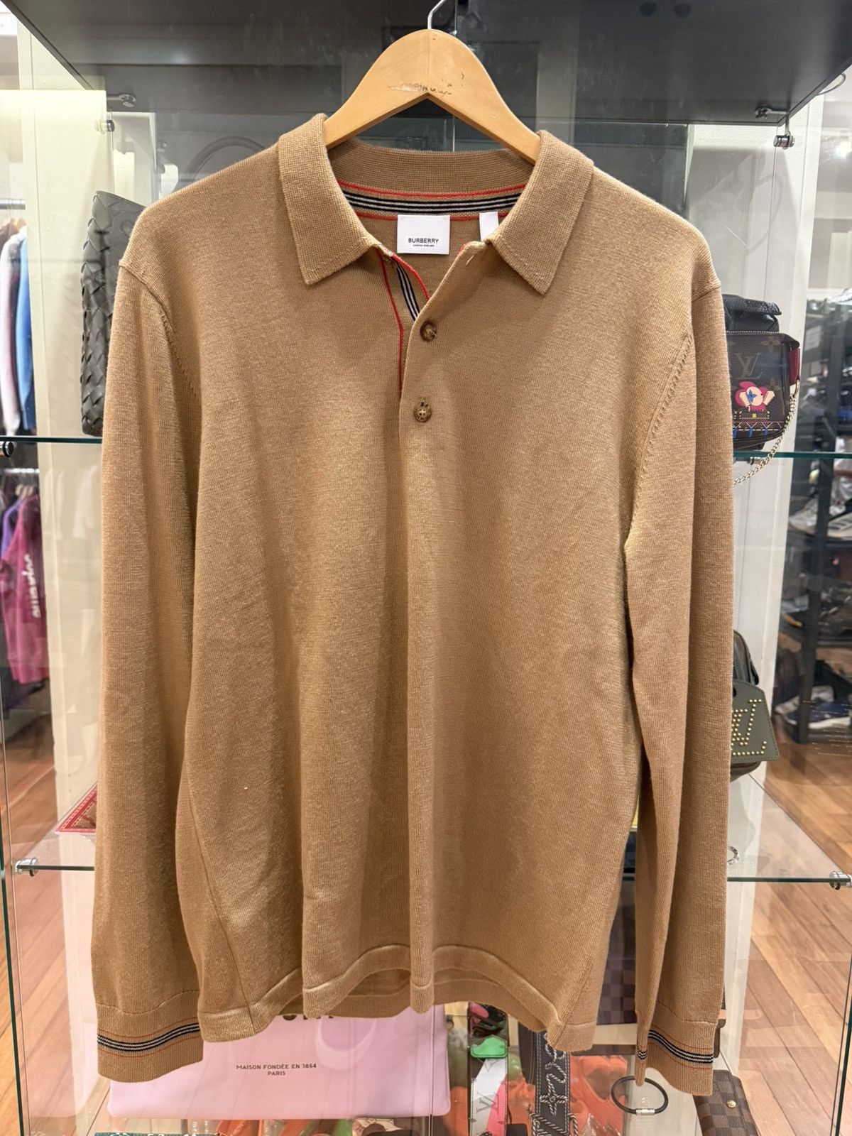 Burberry Burberry Wool Longsleeve Polo Size US M / EU 48-50 / 2 - 1 Thumbnail