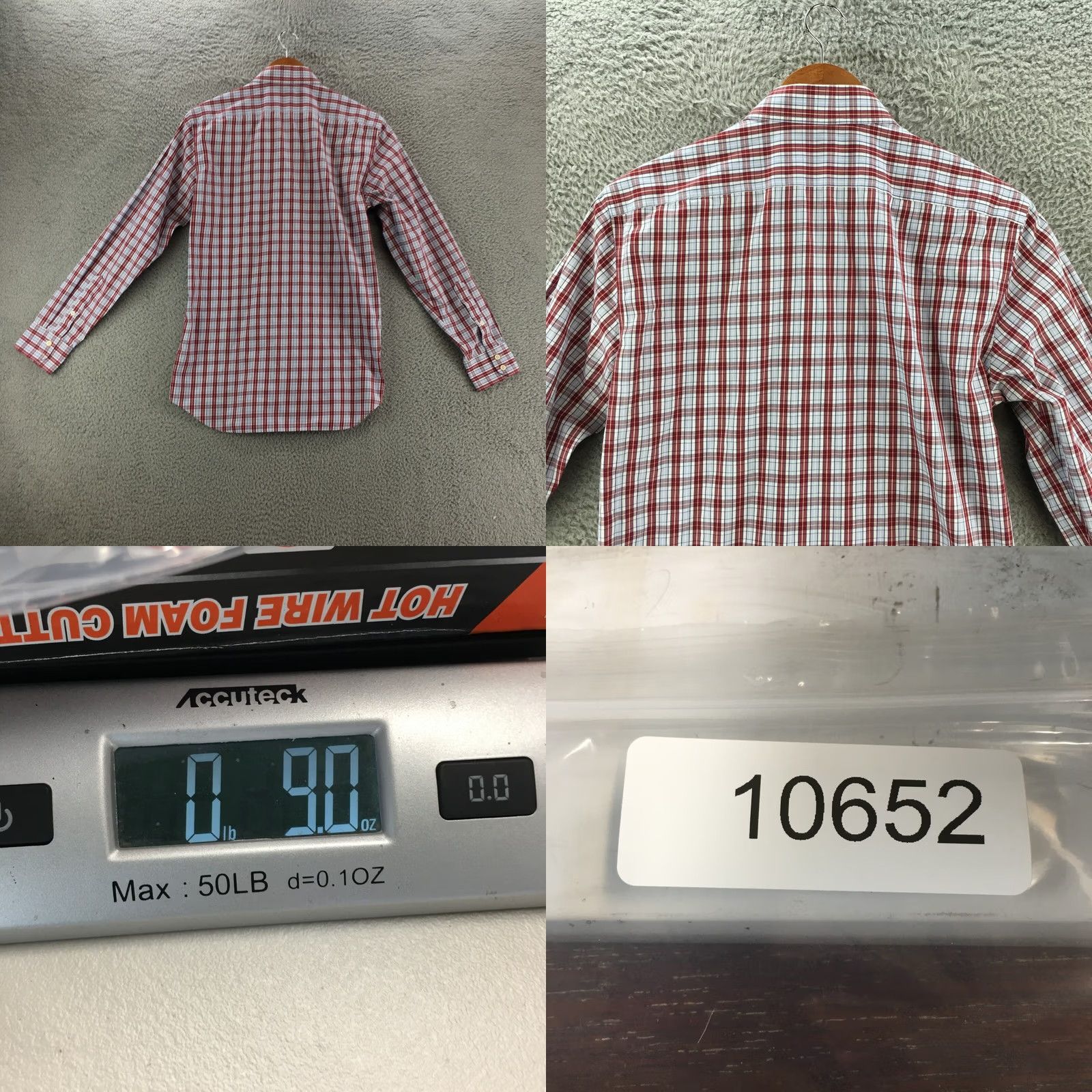 Banana Republic Banana Republic Button-Up Long Sleeve Shirt Mens Small Slim Red Plaid Shirt Size US S / EU 44-46 / 1 - 8 Thumbnail