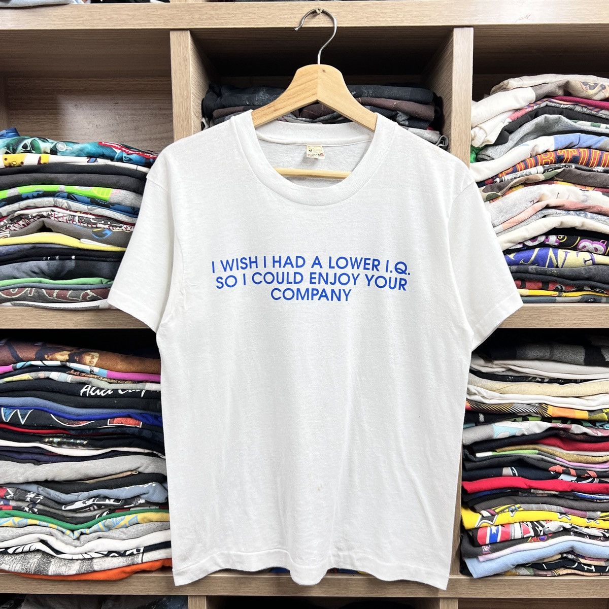 VTG HUMOR WORDING SINGLE STITCH SIZE MEDIUM