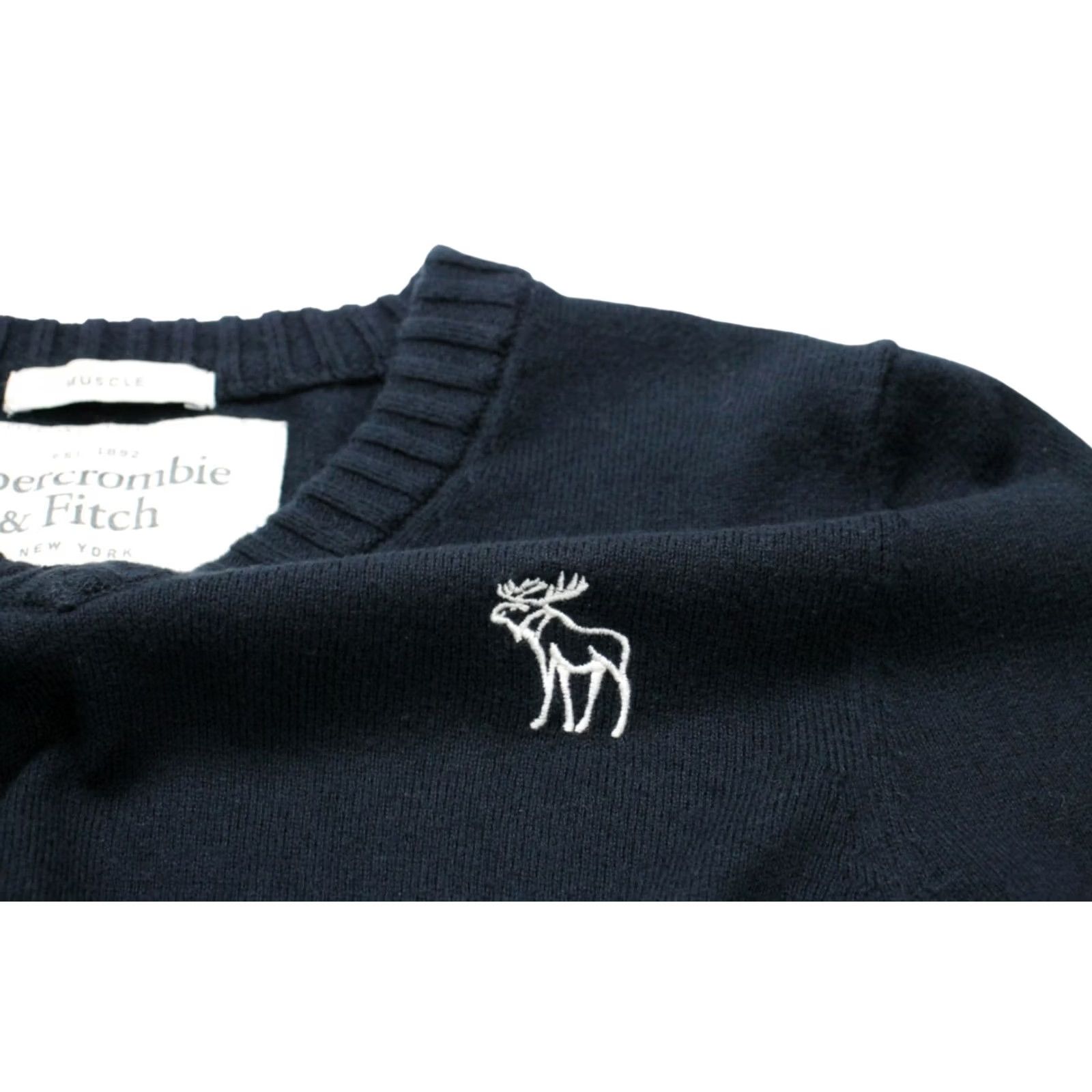 Abercrombie & Fitch Abercrombie & Fitch Muscle Jumper Men's SMALL Wool Cashmere Blend Knit V-Neck Jumper blue Size US S / EU 44-46 / 1 - 6 Thumbnail