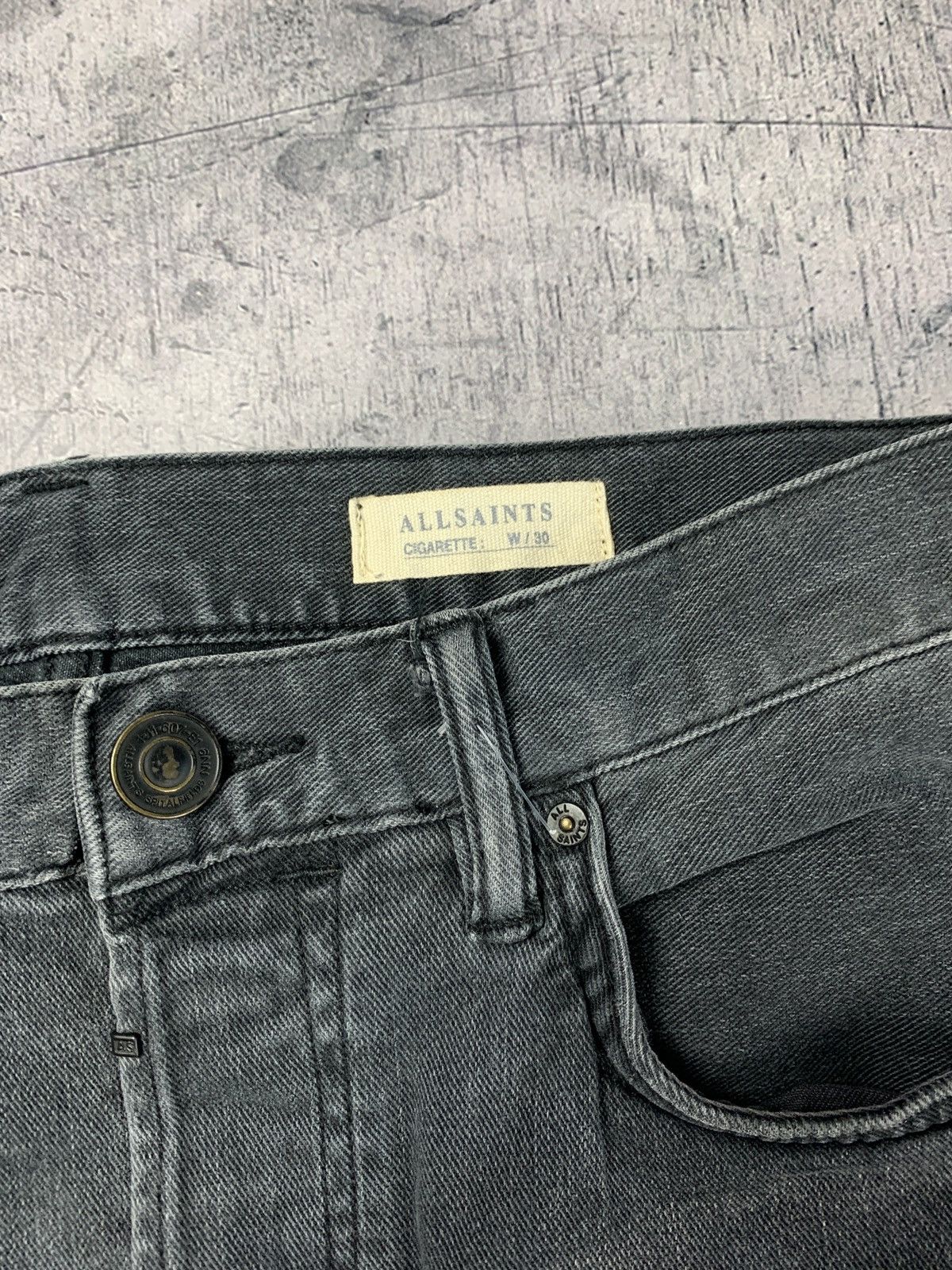 Allsaints AllSaints Cigarette Jeans Distressed Men’s Size W30 Gray Size US 30 / EU 46 - 7 Thumbnail
