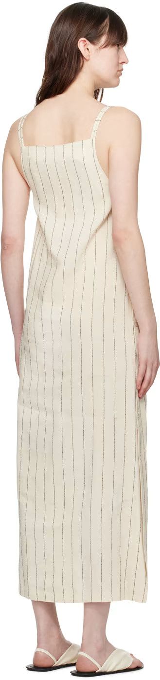 Loulou de Saison o1s22i1n1024 Striped Sleeveless Dress in White Size XS / US 0-2 / IT 36-38 - 3 Thumbnail