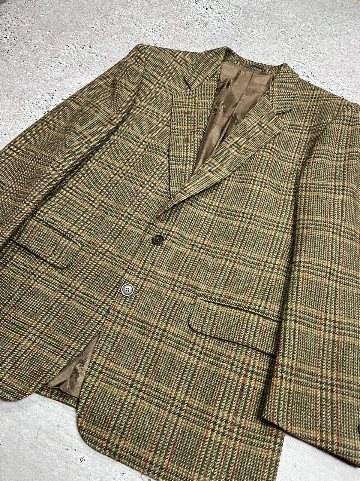 Bogner Bogner Wool Plaid Blazer Jacket Brown Green Check Size 48 Size 38R - 6 Thumbnail