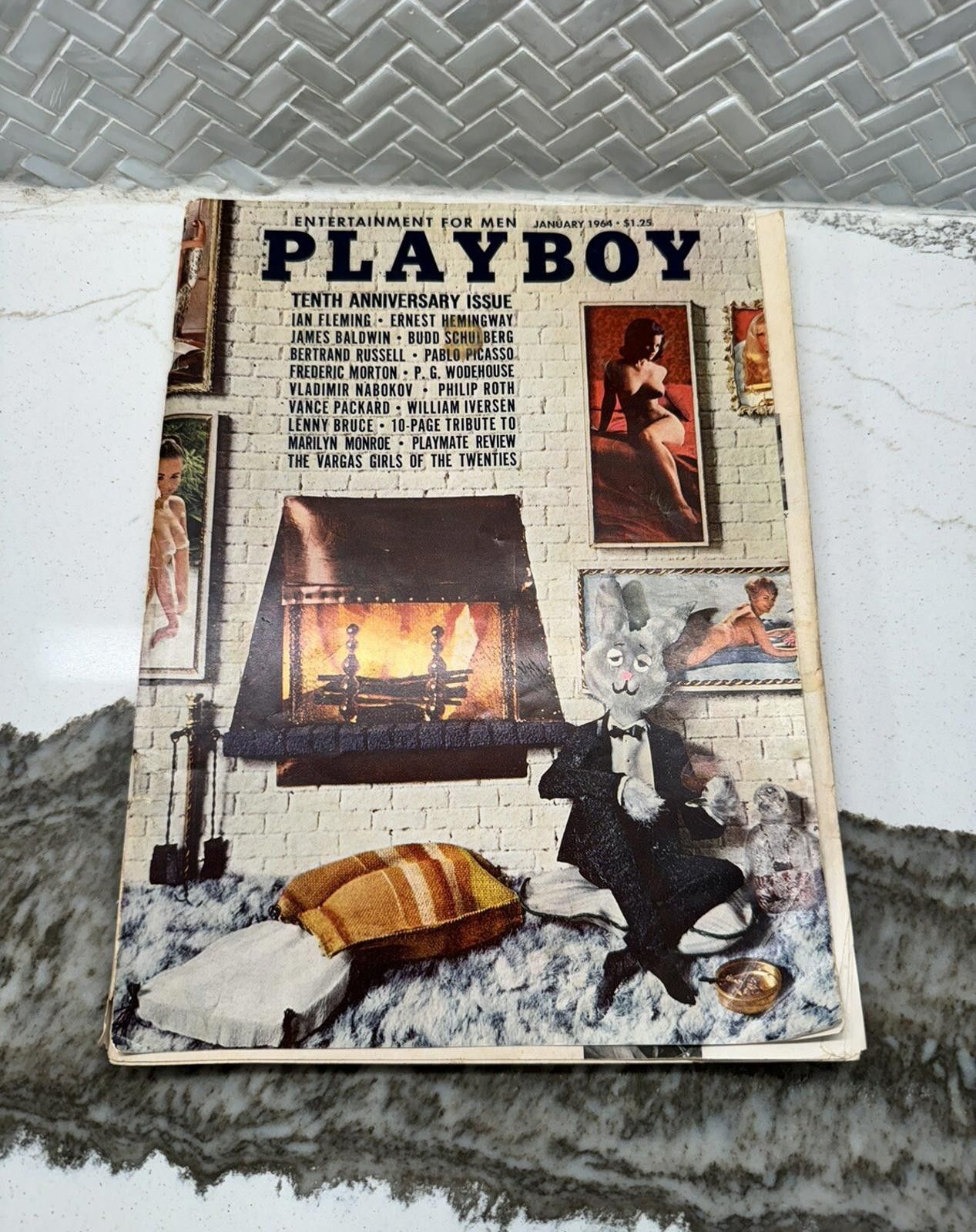Playboy Playboy Magazine Tenth Anniversary Issue January 1964 Sharon Size ONE SIZE - 1 Thumbnail
