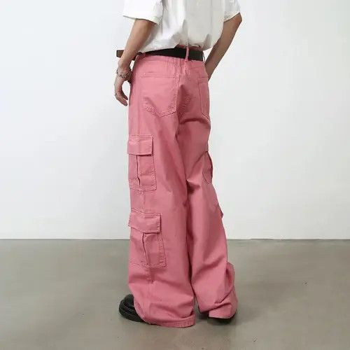 Japanese Brand Hazaki x Aoshi Fashion retro y2k pink cargo pants Size US 34 / EU 50 - 3 Thumbnail
