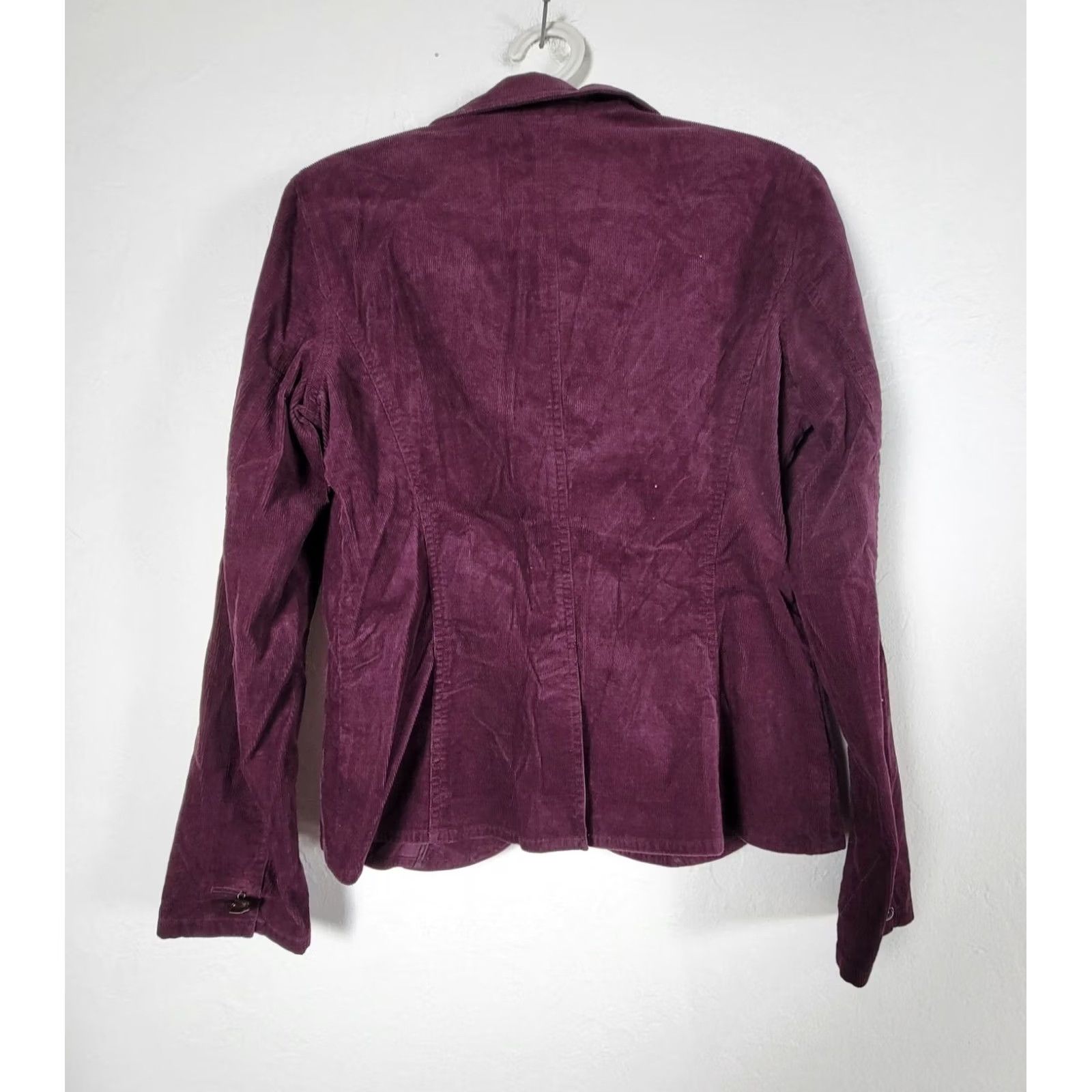 Vintage Halogen Blazer Jacket Plum Corduroy Two-Button Button Closure Casual Womens L Size L / US 10 / IT 46 - 2 Thumbnail