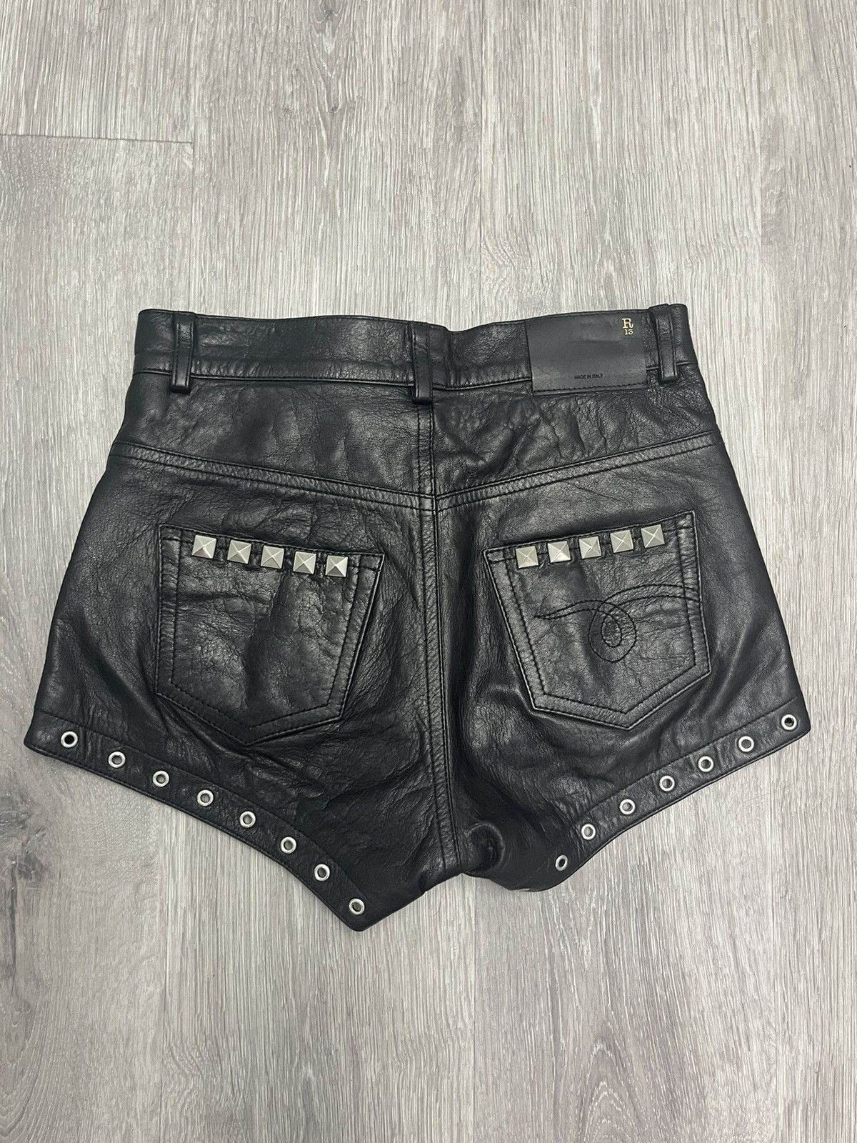 R13 Studded leather shorts. 24 Size 24" / US 00 / IT 34 - 9 Thumbnail