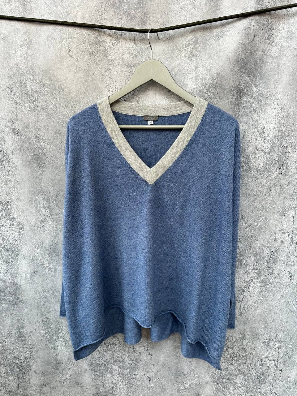Other Ochre Holly V-neck Sweater Relaxed Long Sleeve Nepal Size ONE SIZE - 2 Thumbnail