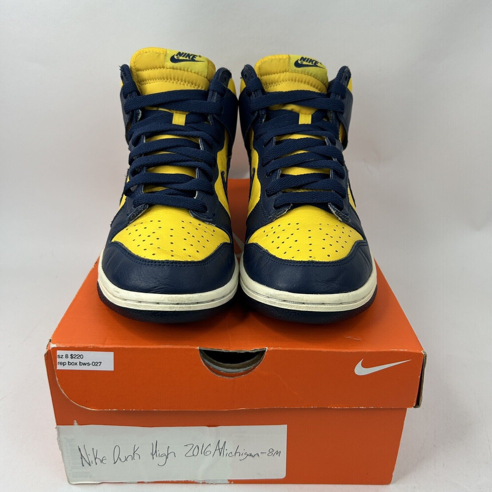 Nike Nike Dunk High Retro “Michigan” 2016 Size US 8 / EU 41 - 2 Thumbnail