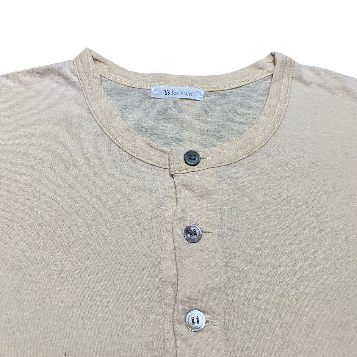 Y's for Men Rare‼️🔥Vintage Plain Y's for men Henley Neck T-Shirt Size US M / EU 48-50 / 2 - 4 Thumbnail