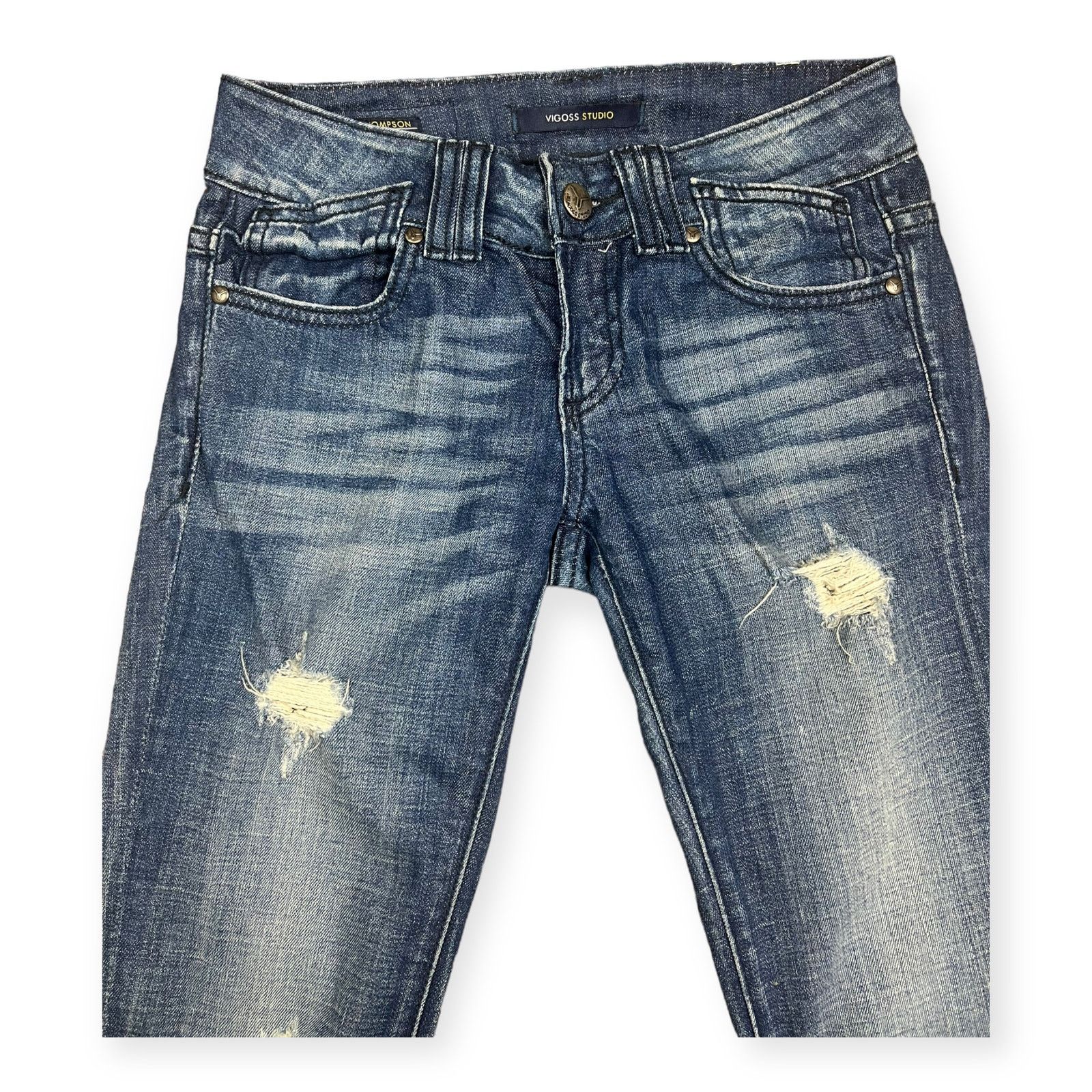 Nordstrom Vigoss Studio | The Thompson Rolled Skinny Distressed Jeans Size 26" / US 2 / IT 38 - 5 Thumbnail