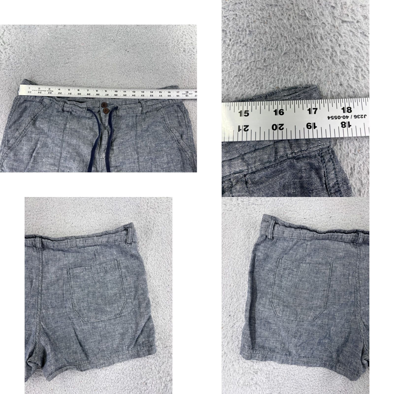 Patagonia Patagonia Shorts Womens 14 Blue Chambray Hemp Blend Island 34x3 Size 36" / US 14 / IT 50 - 9 Thumbnail