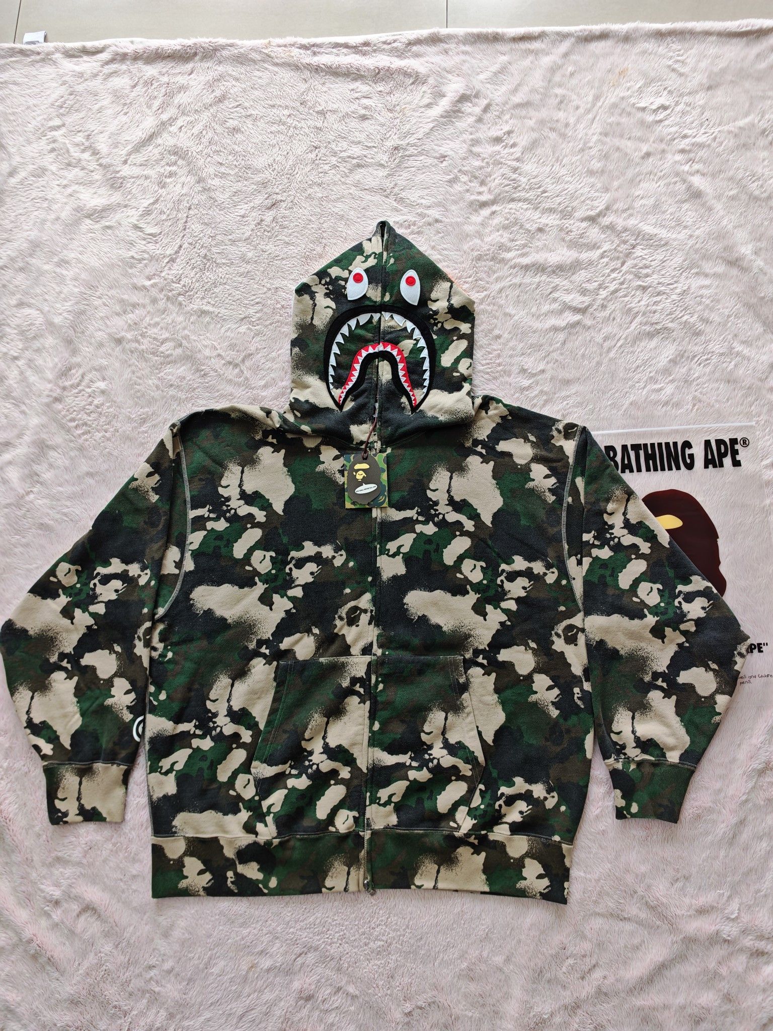 Bape A Bathing Ape Camo Shark Full Zip Hoodie Size XXL Size US XXL / EU 58 / 5 - 1 Thumbnail