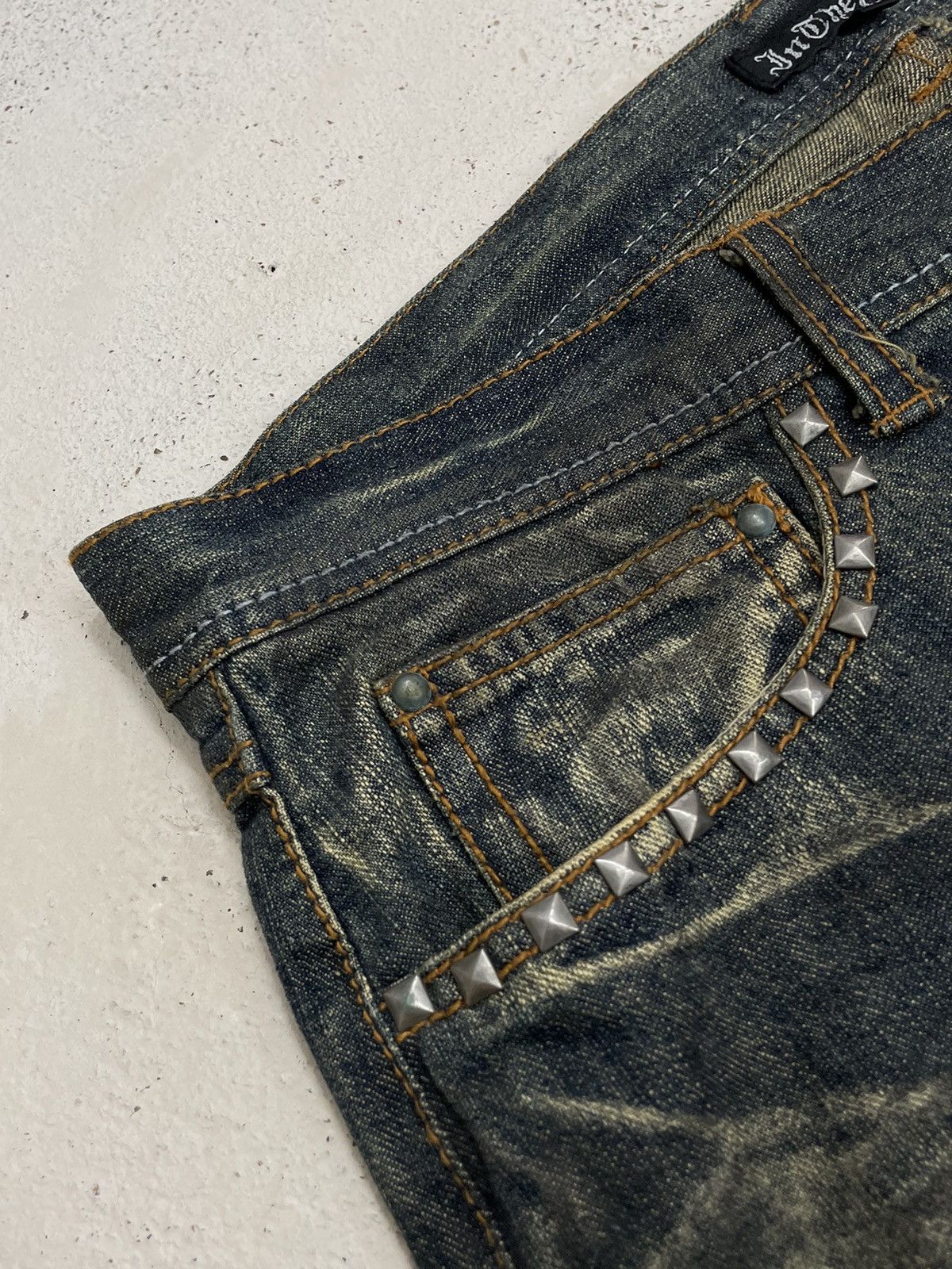20471120 In the Attic Crazy Muddy Distressed Stud Japan Punk Denim Size US 32 / EU 48 - 9 Thumbnail