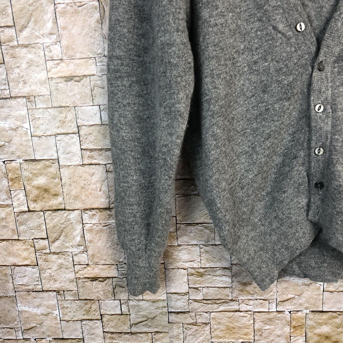 Benetton Benetton Grey ripped distressed vintage Cardigan #A370 Size M / US 6-8 / IT 42-44 - 6 Thumbnail
