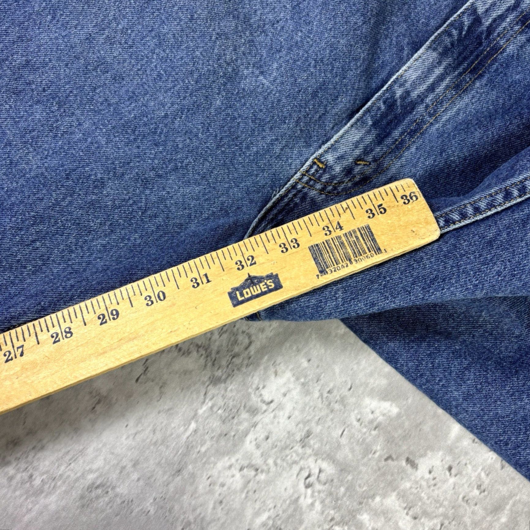 Levi's VINTAGE Levi's 505 Jeans Dark Wash Straight Fit Adult 34x32 90s Mens Jeans Denim Blue 34 32 WASHED 90s Levi's 500 Series 505 Size US 34 / EU 50 - 5 Thumbnail
