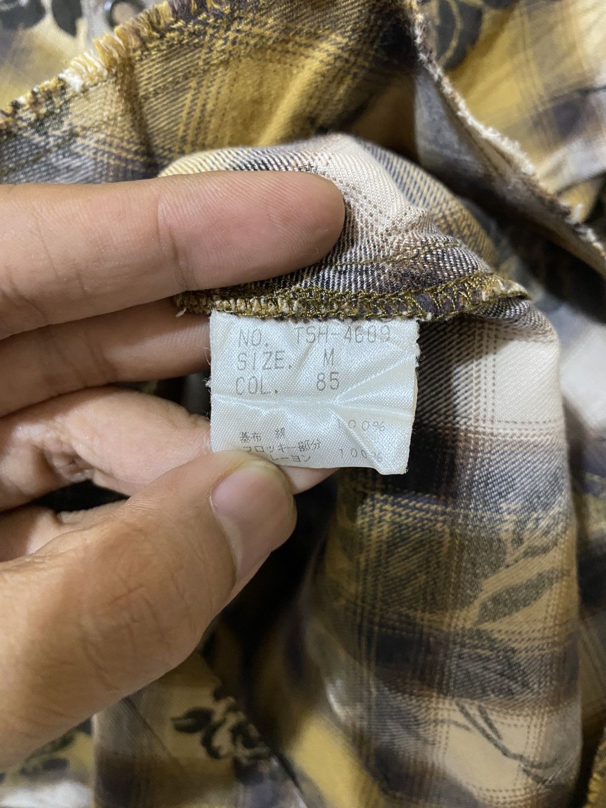 Le Grande Bleu (L.G.B.) Vintage Tornado Mart Floral Checkered Button Shirt Size US M / EU 48-50 / 2 - 6 Thumbnail