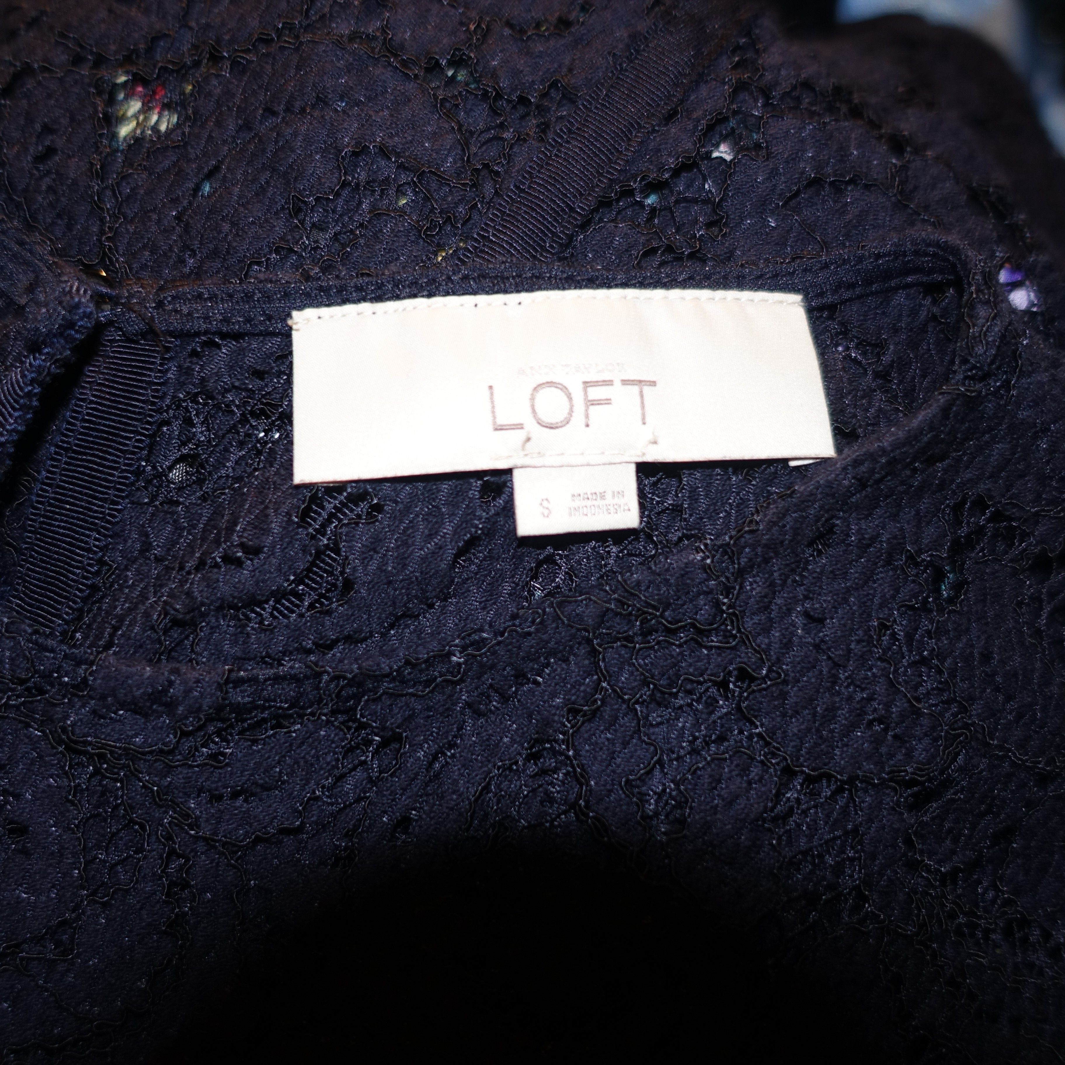 Loft Ann Taylor Loft Black Lace Blouse S Size S / US 4 / IT 40 - 7 Thumbnail