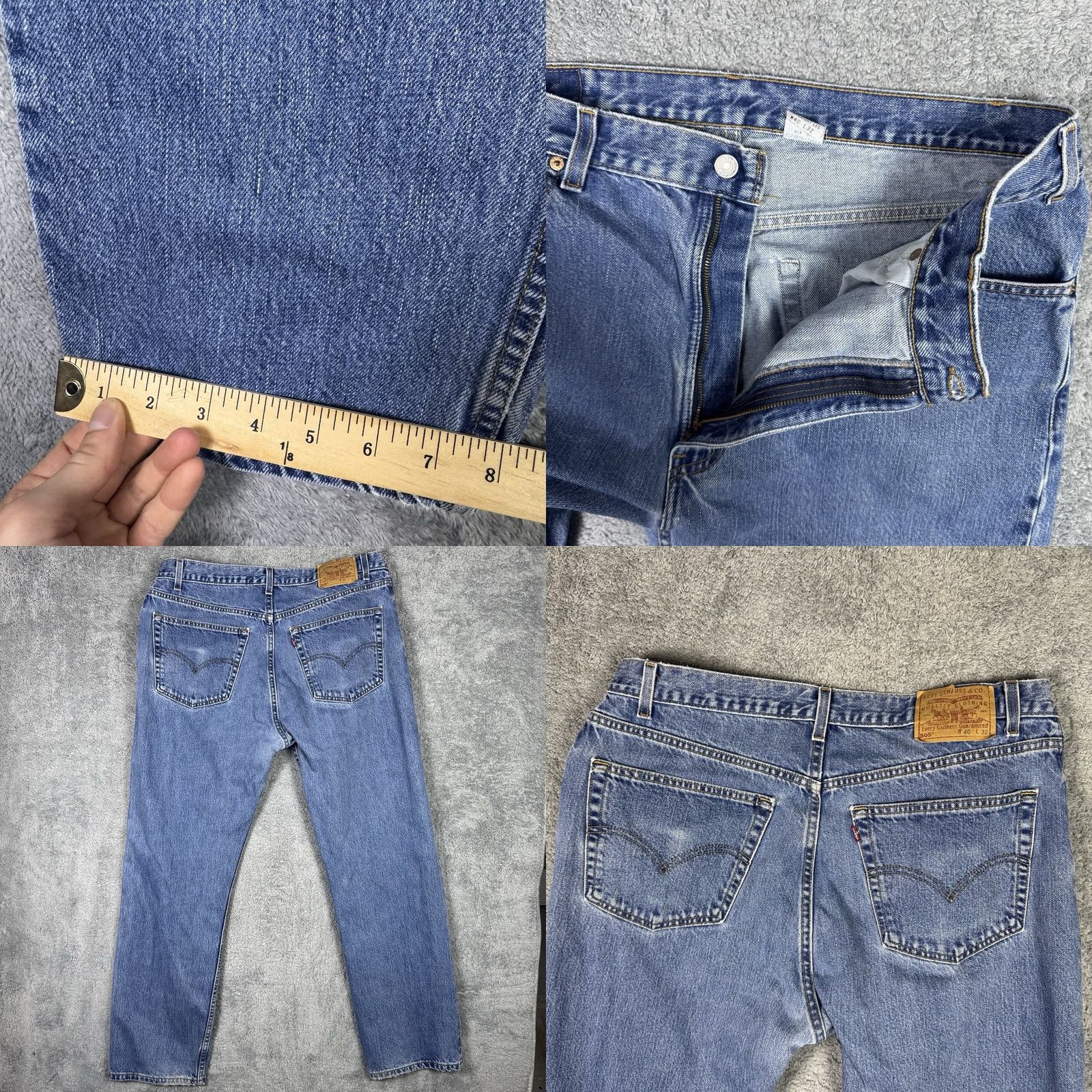 Levi's VINTAGE Levi's 505 Jeans Men 40x32 Regular Straight Denim Blue 80s 90s USA Cowboy Hipster Retro USA Mens Size US 40 / EU 56 - 8 Thumbnail