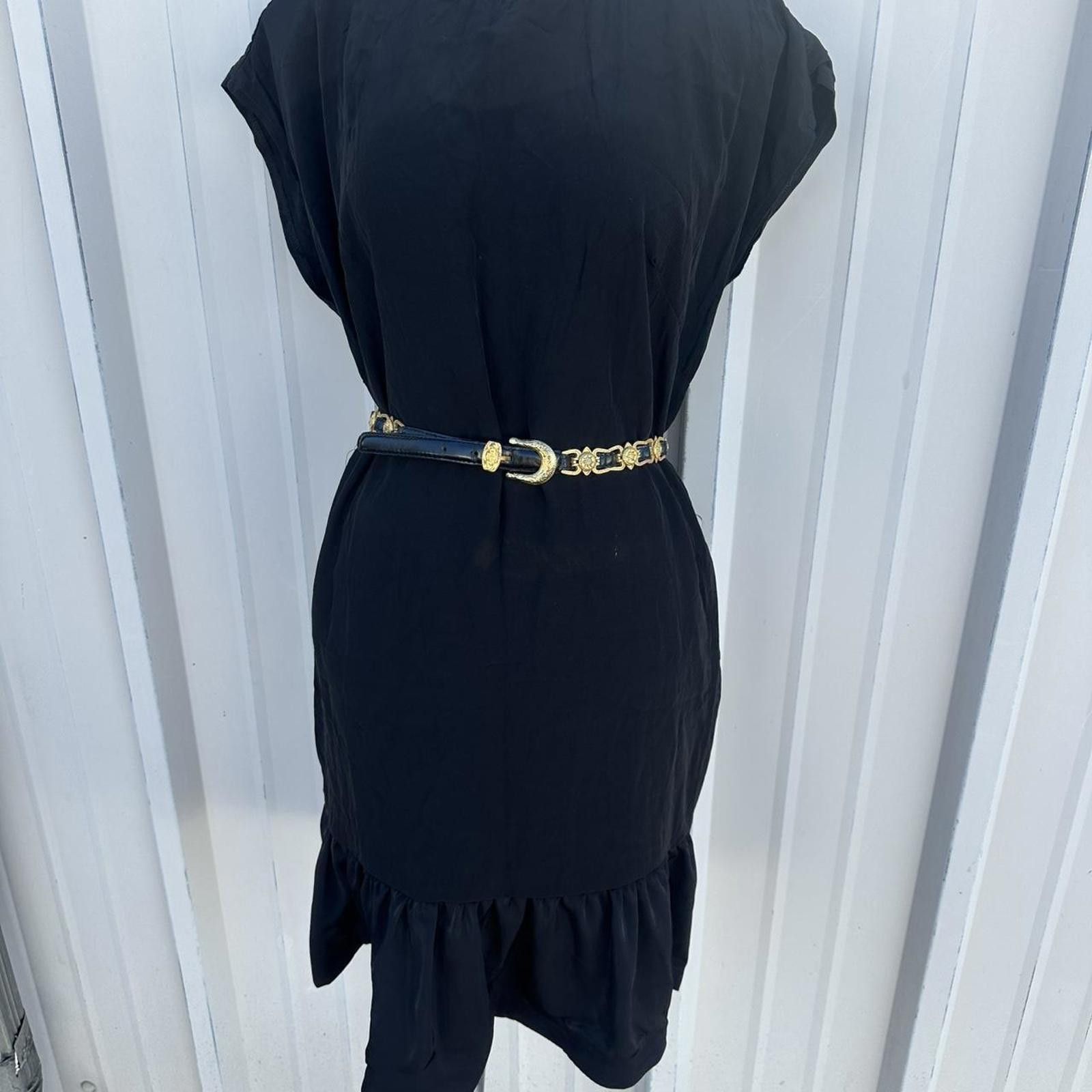 Other Vintage S.L. Fashions 90's Black Dress large Size L / US 10 / IT 46 - 1 Thumbnail