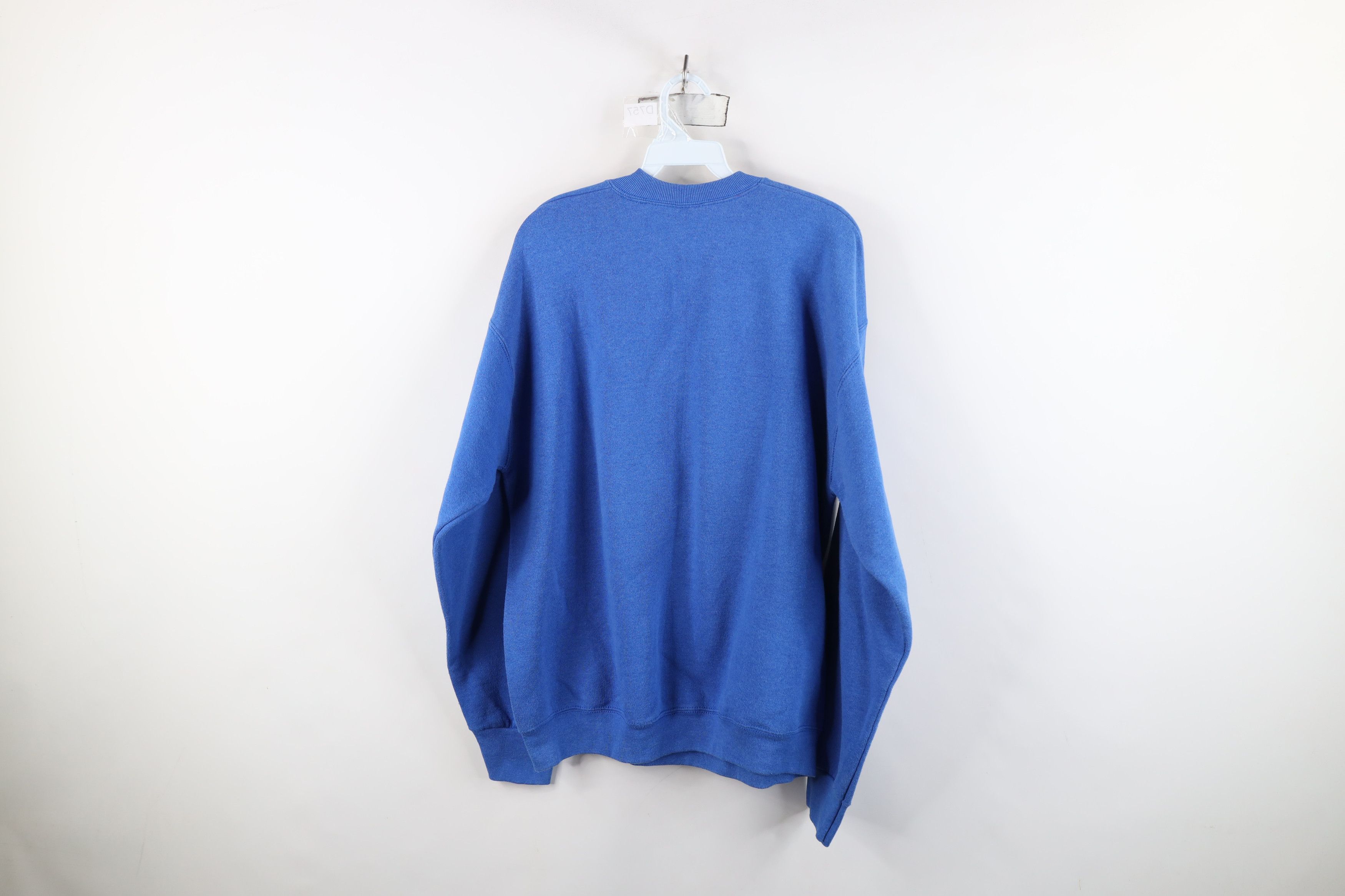 Vintage Vintage 90s Hockey Mom Varsity Crewneck Sweatshirt Blue USA Size L / US 10 / IT 46 - 9 Thumbnail