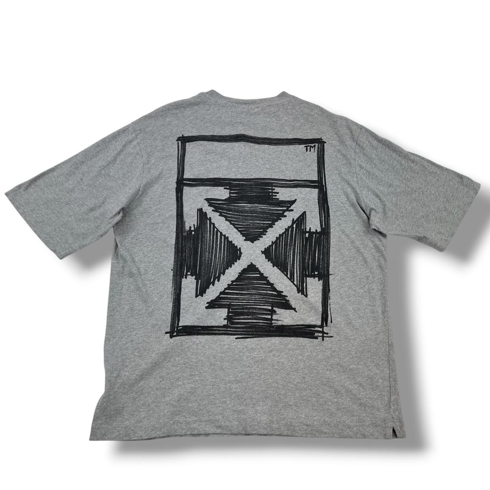 Off-White Off-White Negative Marker Arrows Grey T Shirt Size US L / EU 52-54 / 3 - 3 Thumbnail