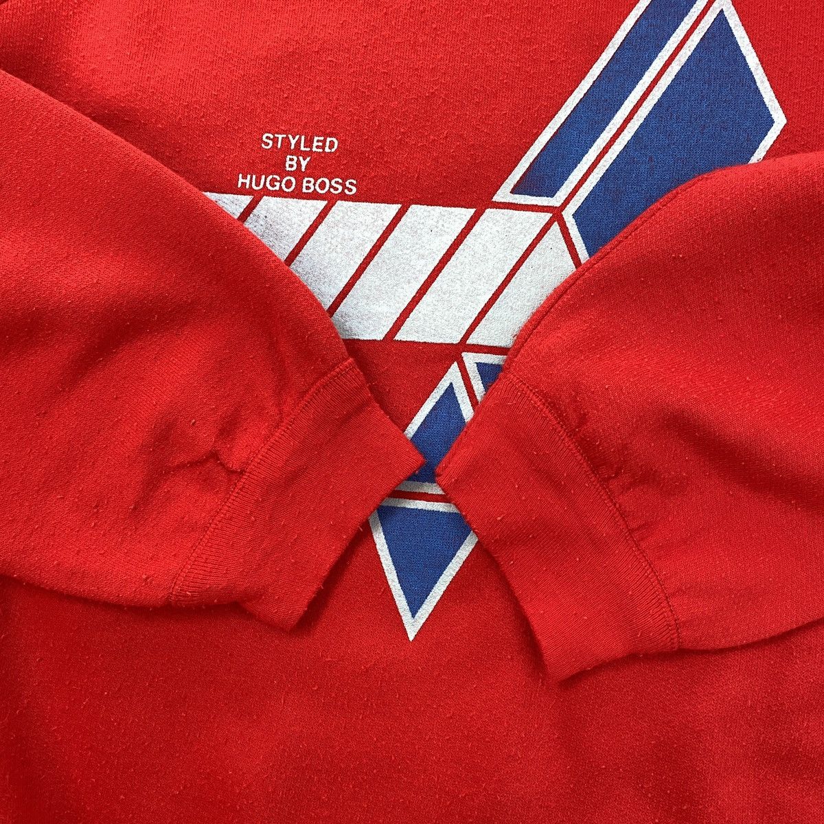 Hugo Boss × Vintage VINTAGE HUGO BOSS SWEATSHIRT BIG LOGO RETRO 90s Size US XL / EU 56 / 4 - 4 Thumbnail