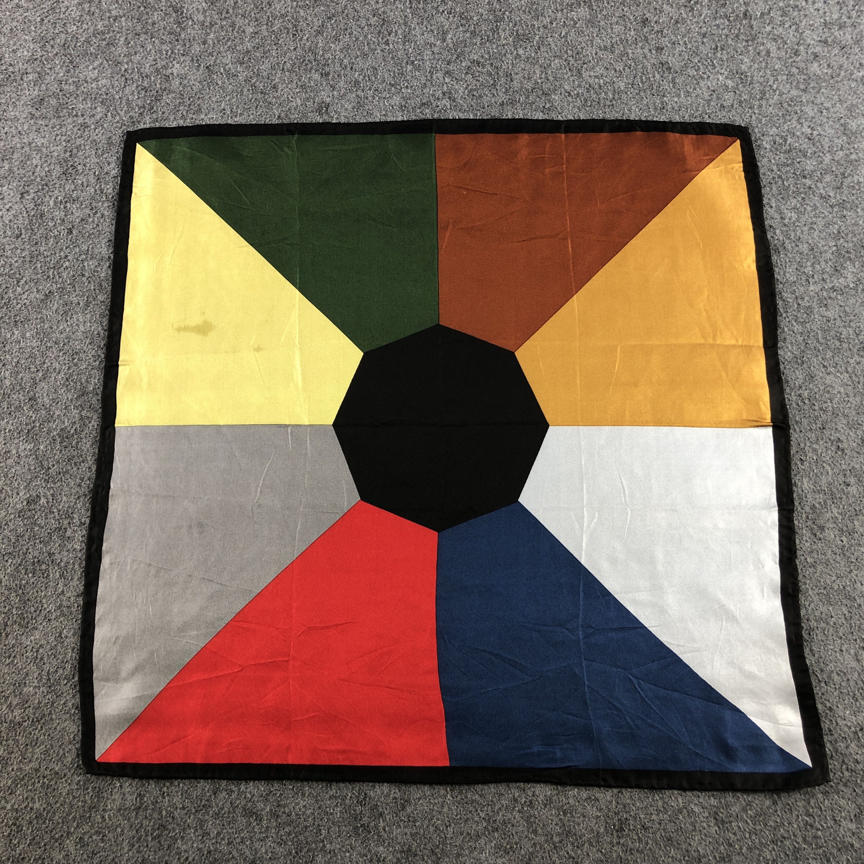 Vintage Abstract Silk Handkerchief Neckerchief Bandana H2389 Size ONE SIZE - 1 Thumbnail