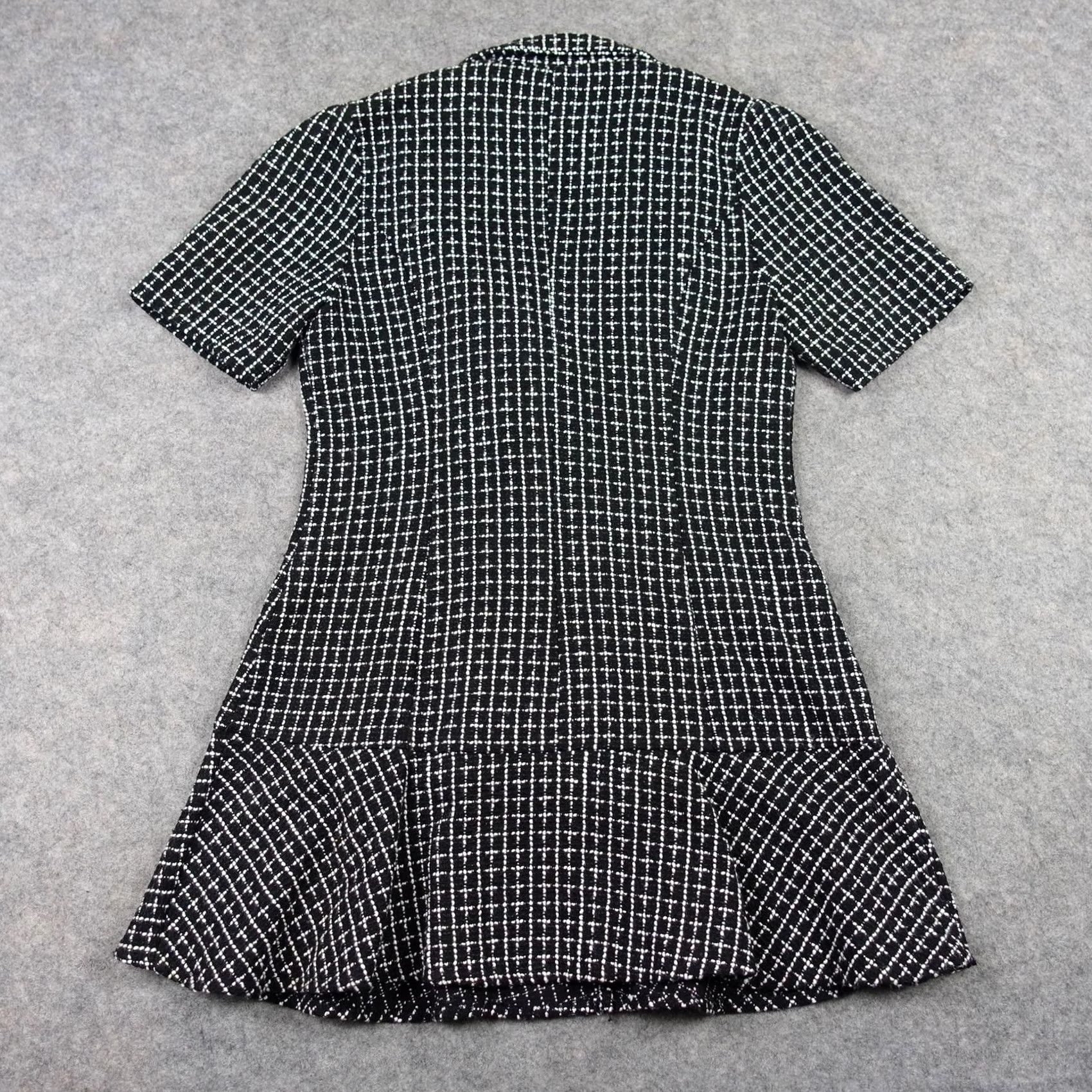 Forever 21 FOREVER 21 Dress Womens L Black Check Tweed Blazer Fit & Flare Jacket Y2K VT Dress Size L / US 10 / IT 46 - 5 Thumbnail