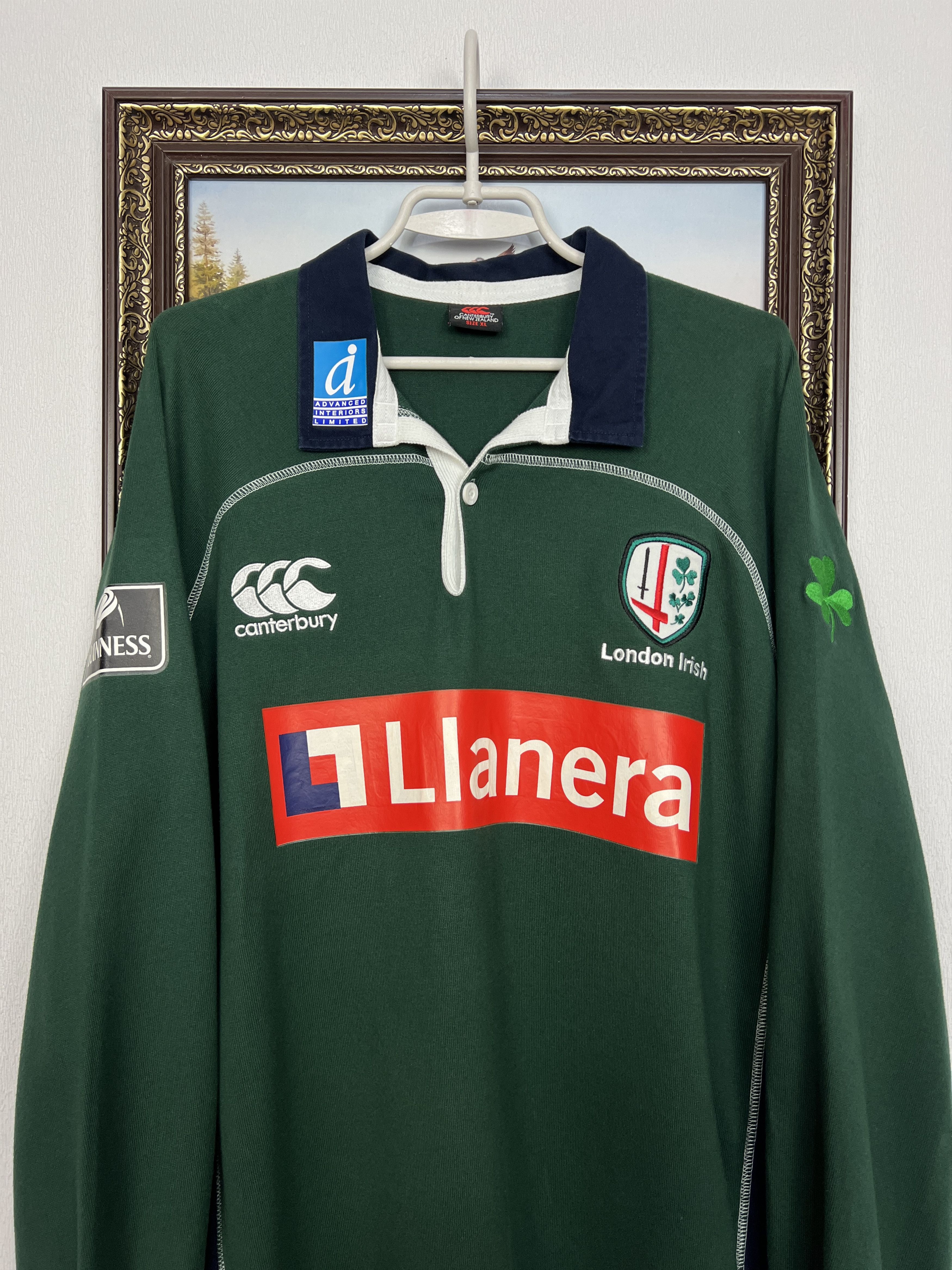 Vintage Canterbury London Irish Rugby Union LOng Sleeve Jersey Shirt Size US XL / EU 56 / 4 - 2 Thumbnail