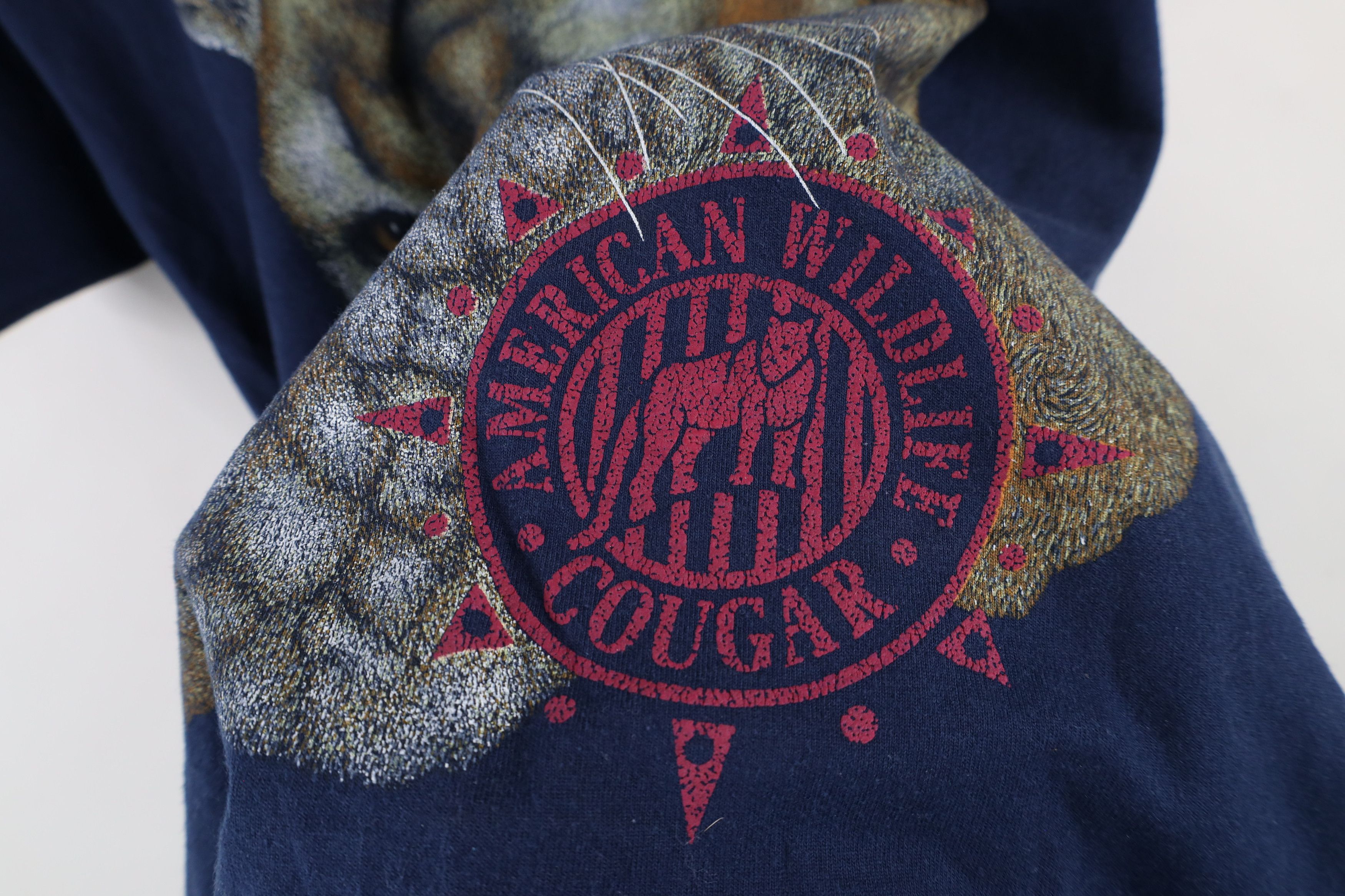 Vintage Vintage 90s Streetwear Wildlife Cougar Cat T-Shirt USA Size US M / EU 48-50 / 2 - 6 Thumbnail