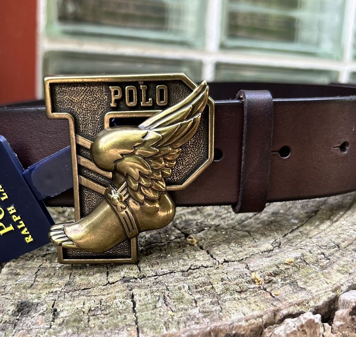 Polo Ralph Lauren Polo Ralph Lauren P-Wing Belt Brass Buckle
