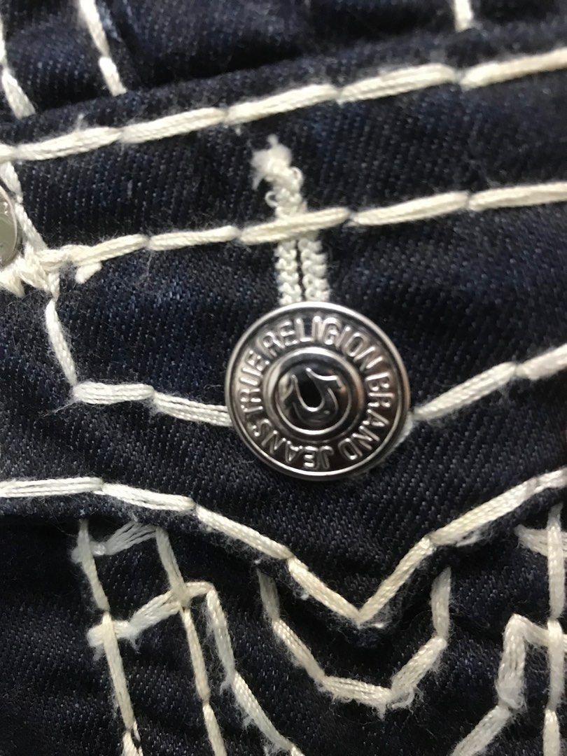 True Religion True Religion Blue Denim Jacket Heavy Stitching Y2K Archive Size US S / EU 44-46 / 1 - 8 Thumbnail