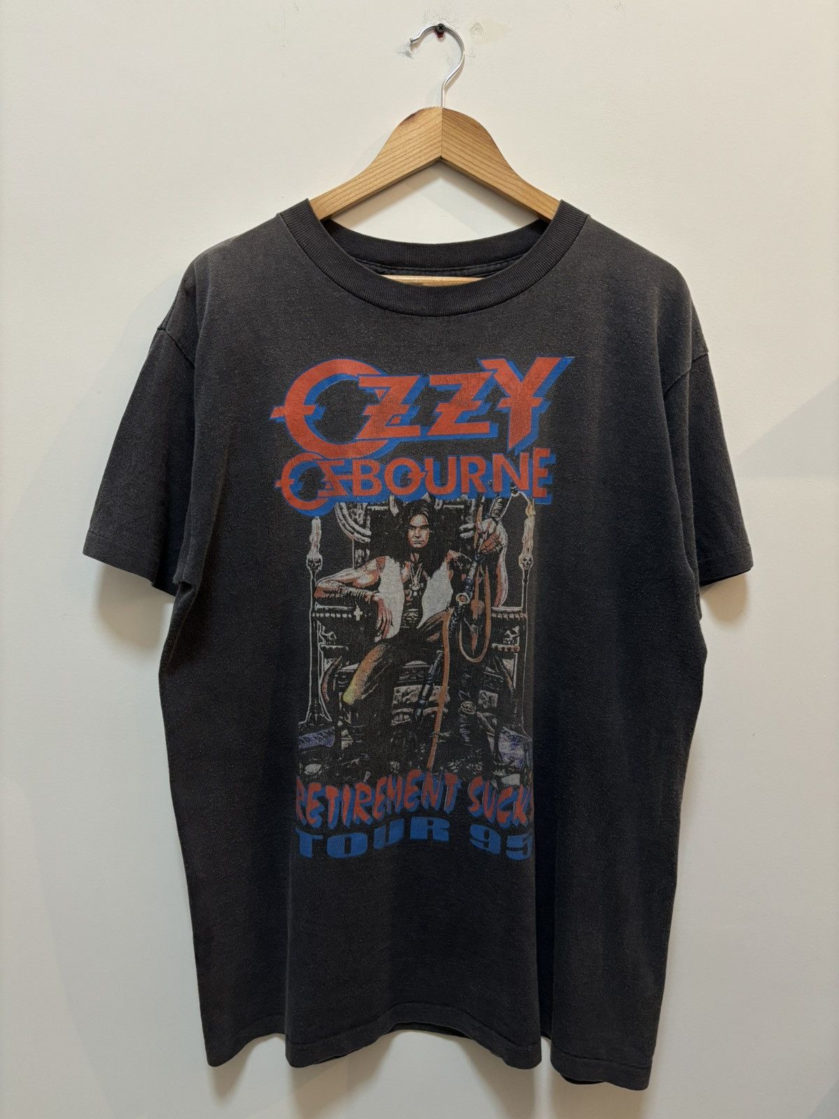 Ozzy Osbourne Vintage 1995 Ozzy Osbourne "Retirement Suck Tour" Size US XL / EU 56 / 4 - 1 Thumbnail