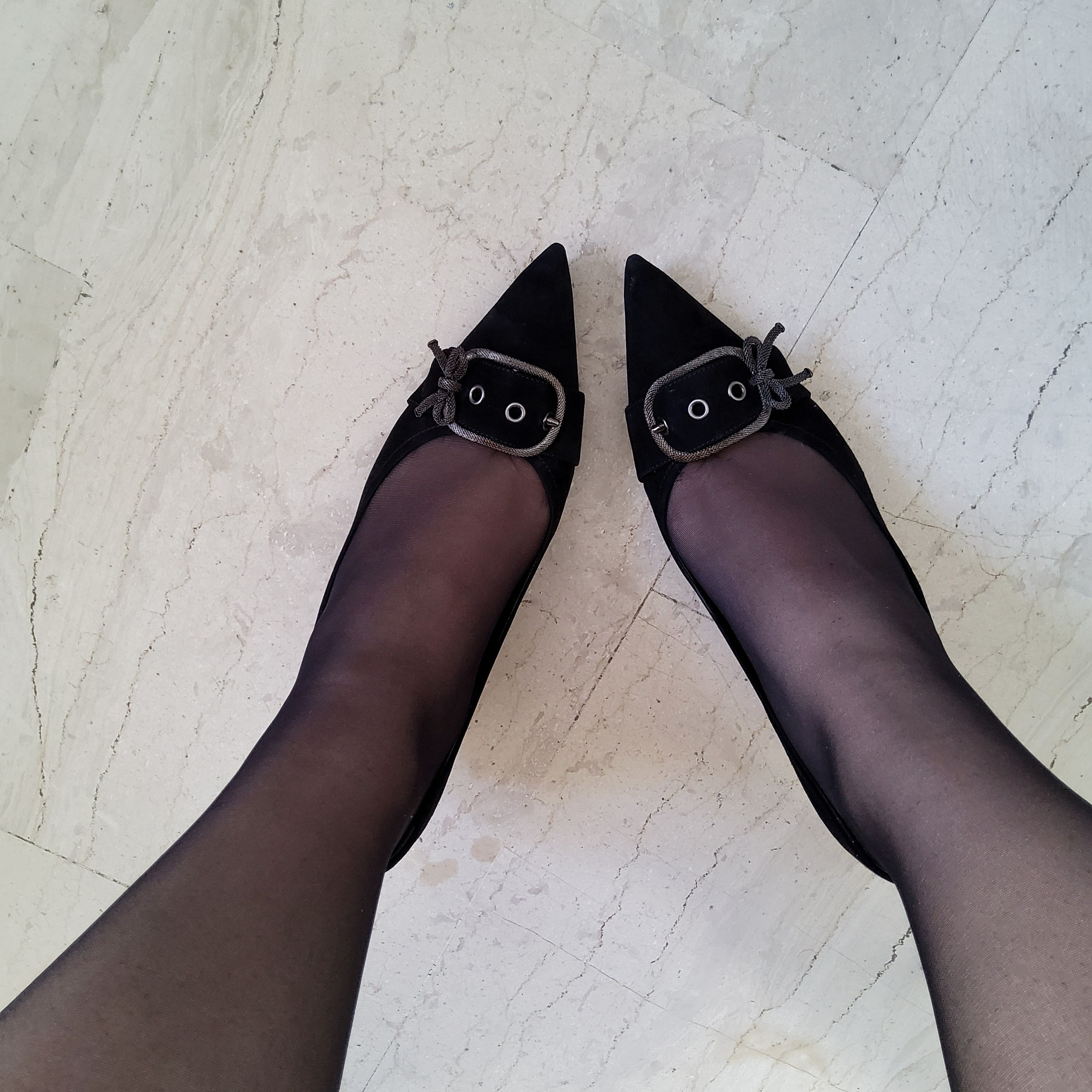 Miu Miu Miu Miu vintage y2k suede leather buckle pointy kitten heels Size US 10 / IT 40 - 13 Thumbnail