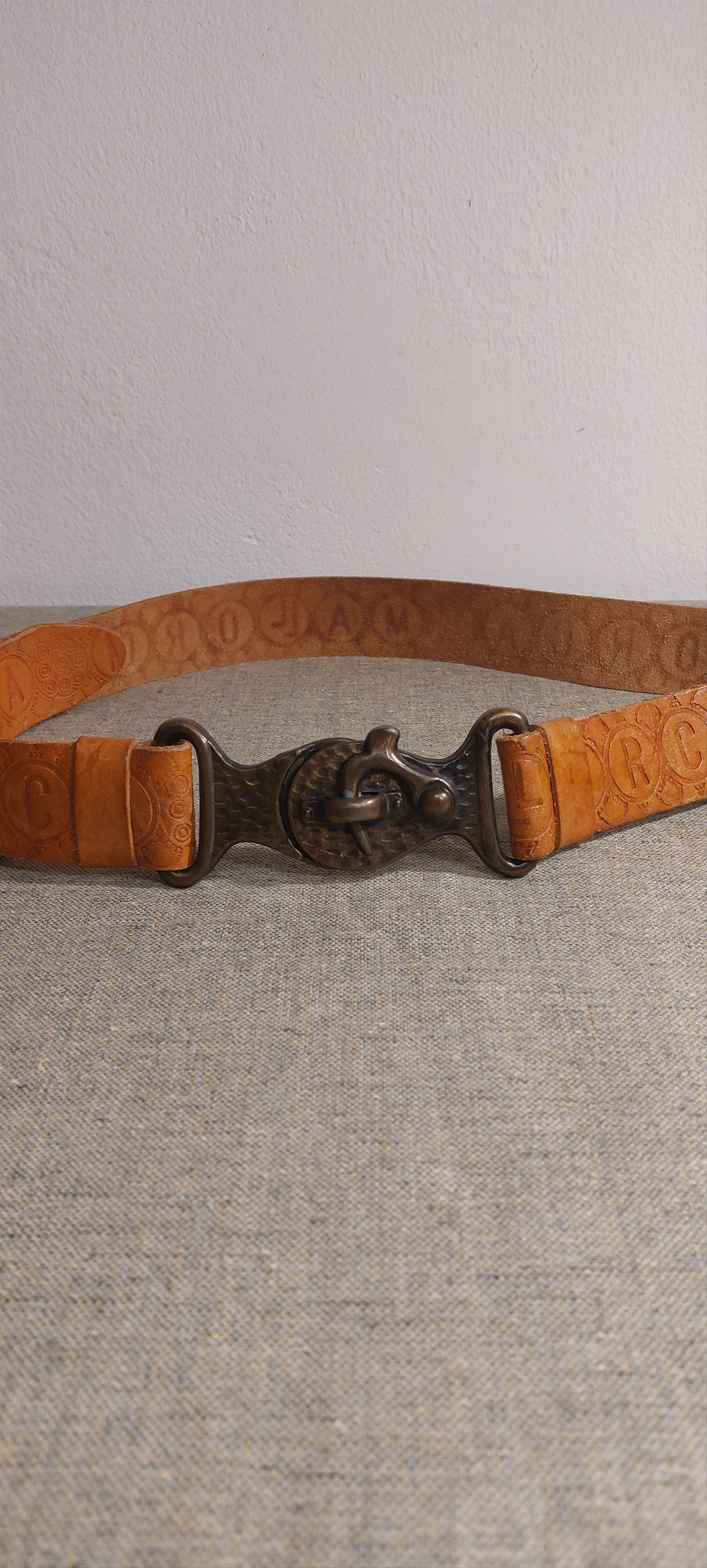 Vintage JSS Elche Spain Majorca Tooled Leather Belt