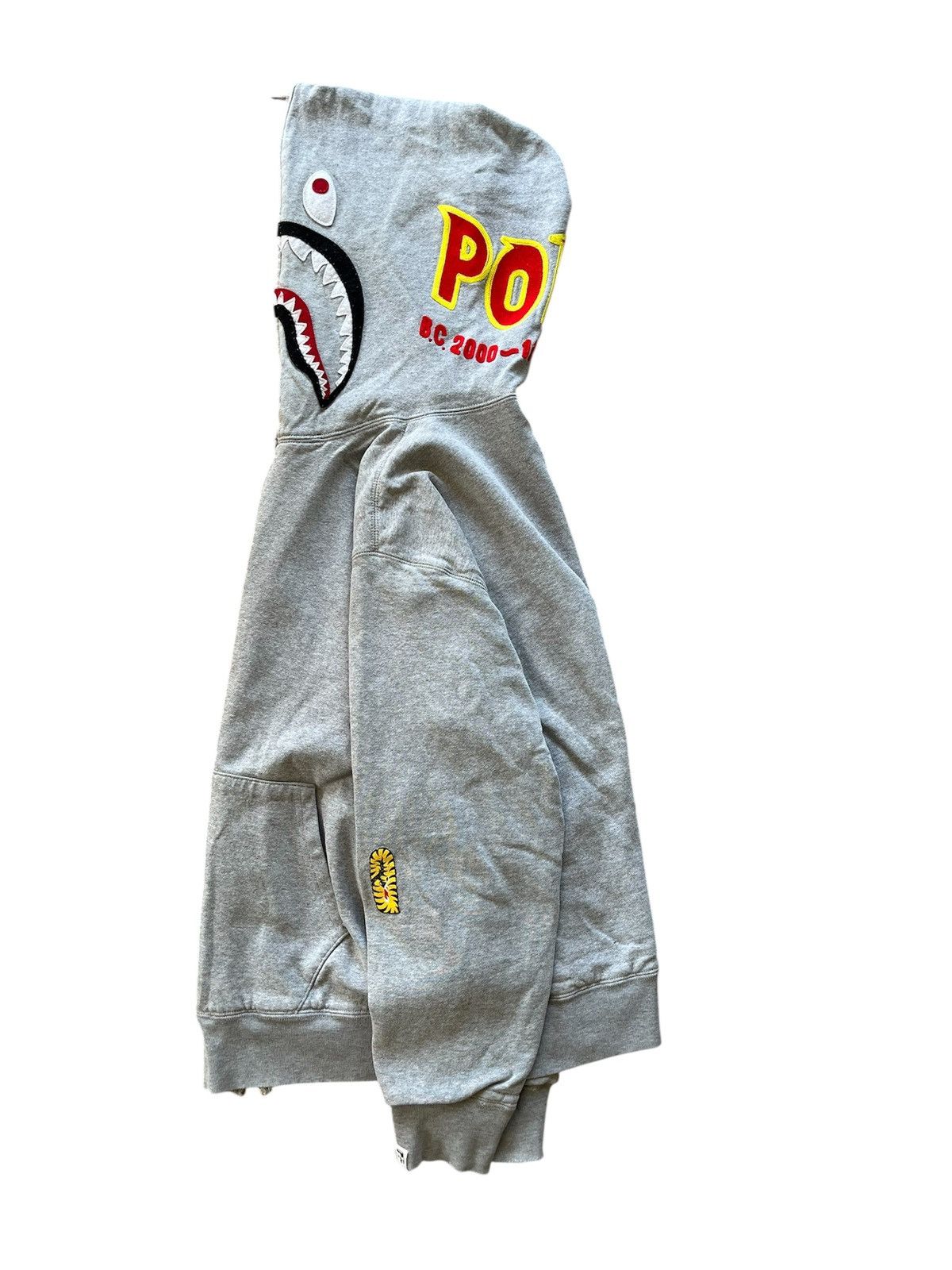 Bape Ponr Shark Hoodie Grey | Grailed