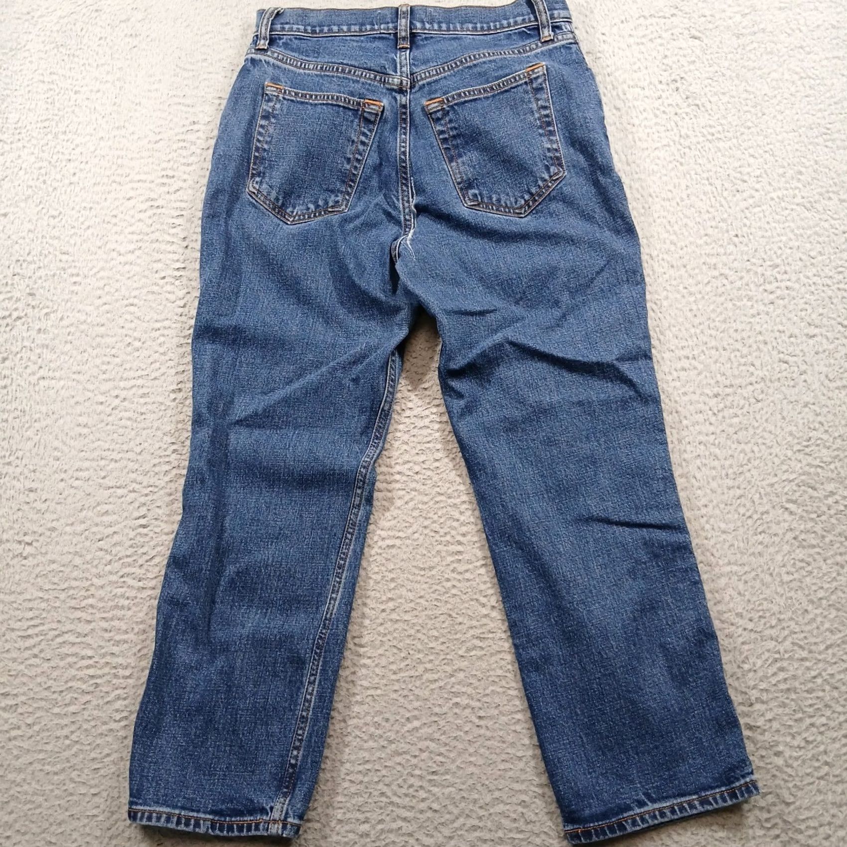 Abercrombie & Fitch VINTAGE Abercrombie & Fitch Curve Love The Ankle Straight Jeans 27P Blue 5-Pocket Stretch High Rise Womens 4S Size 27" / US 4 / IT 40 - 3 Thumbnail