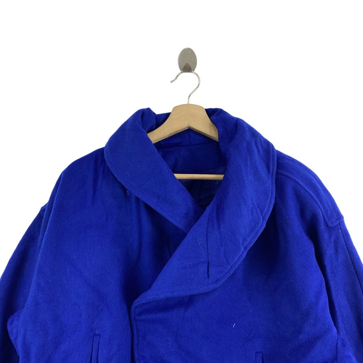 Vintage Vintage 90s POTRAIT By STEVENS USA Blue Wool Coat Size US XXL / EU 58 / 5 - 2 Thumbnail
