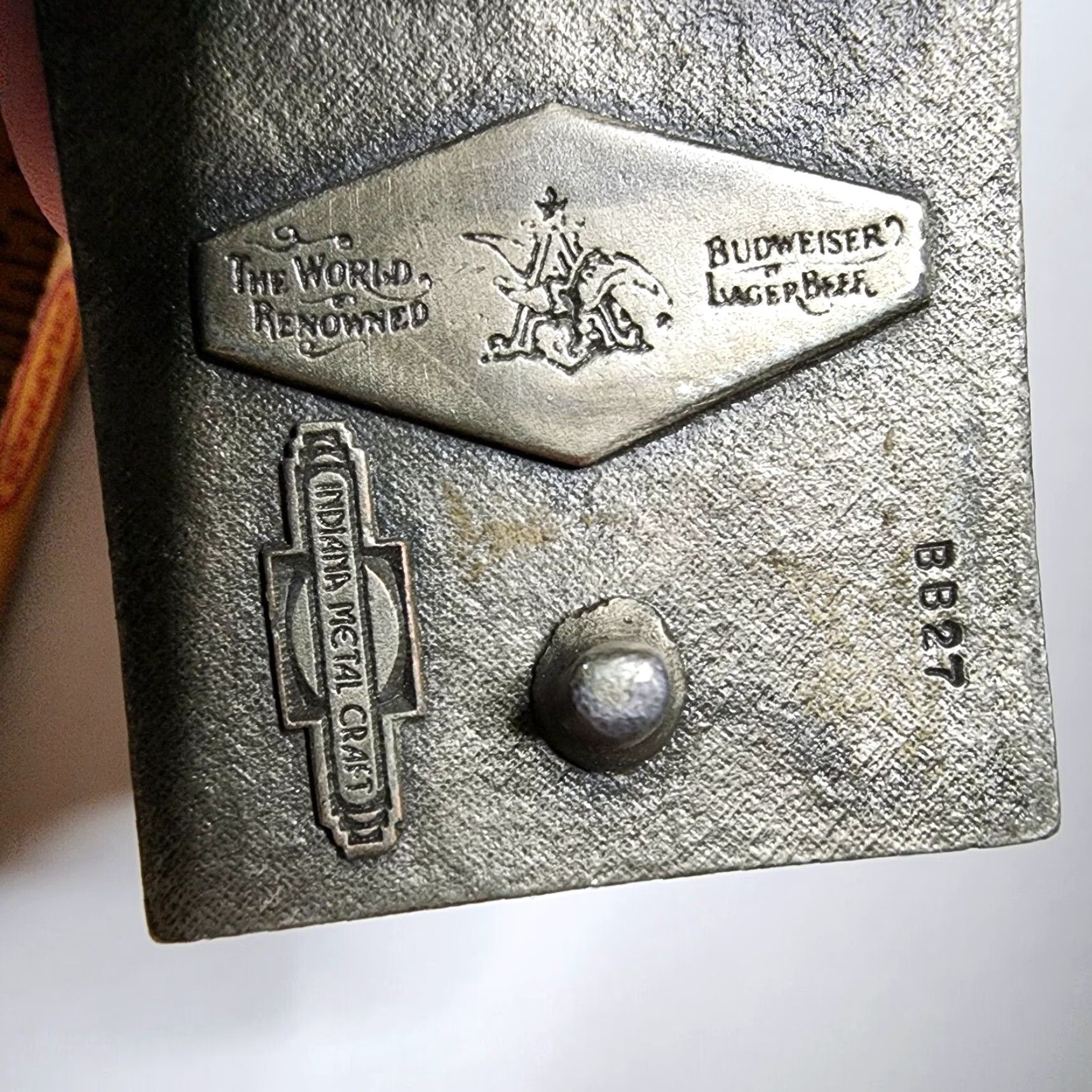 Budweiser VINTAGE Budweiser Beer Logo Belt Buckle Advertising Size ONE SIZE - 3 Thumbnail