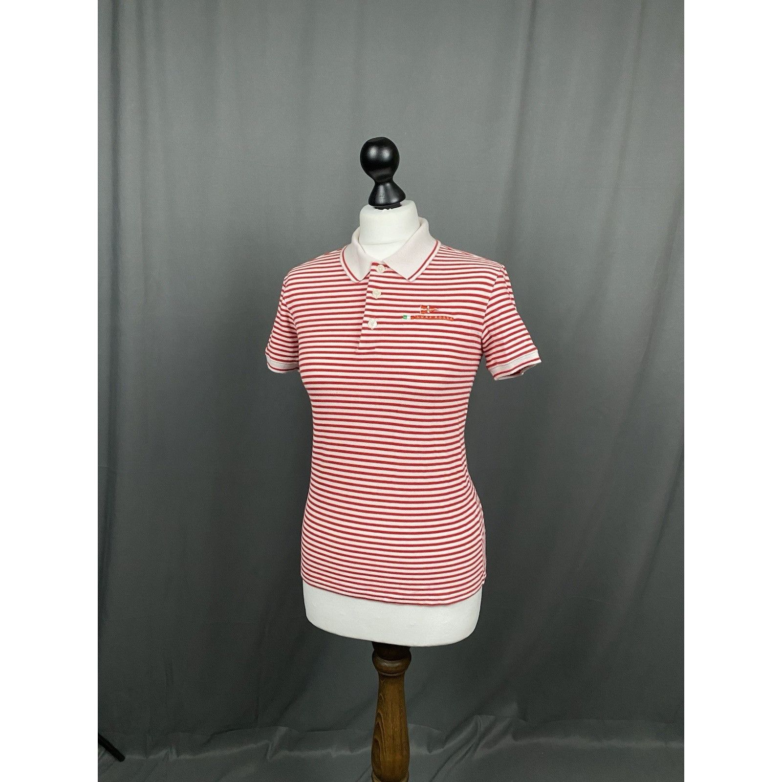 Prada Prada Luna Rossa Women's White Red Striped Polo T-Shirt Size Size XL / US 12-14 / IT 48-50 - 4 Thumbnail