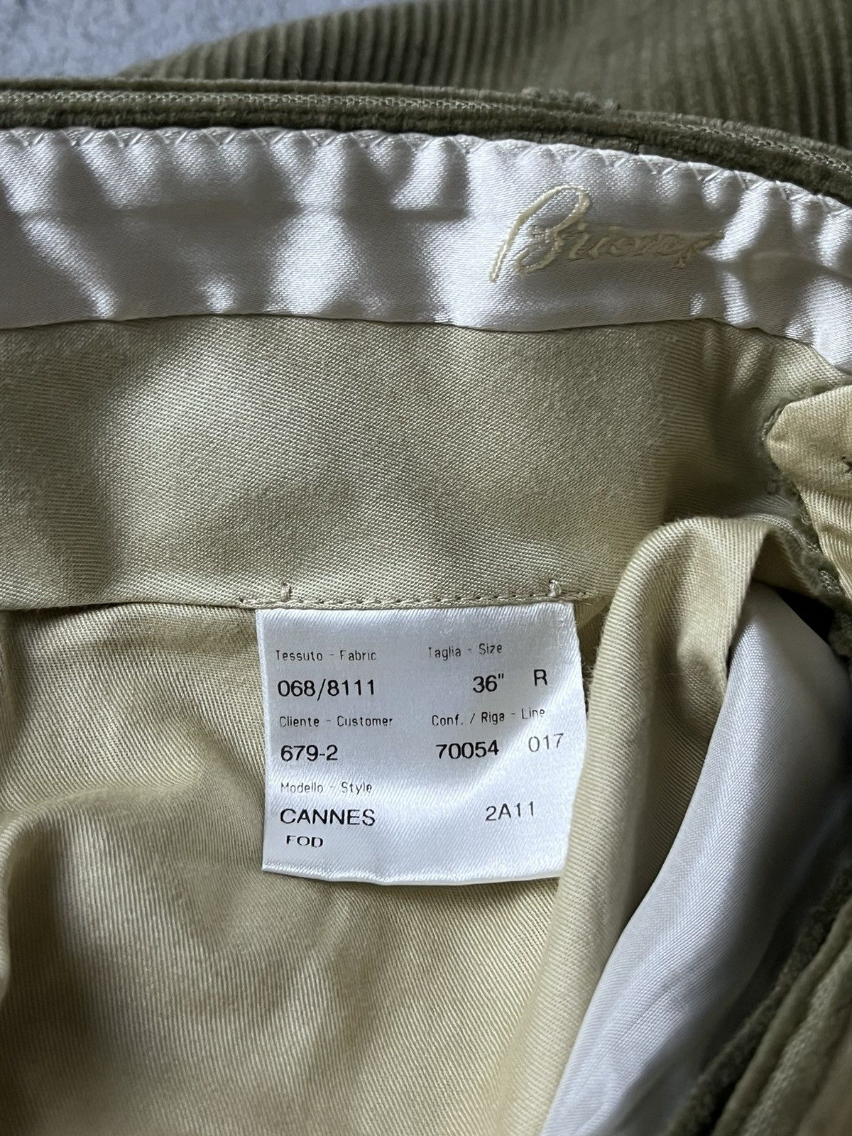 Brioni Brioni - Pleated Corduroy Pants Size US 35 - 9 Thumbnail