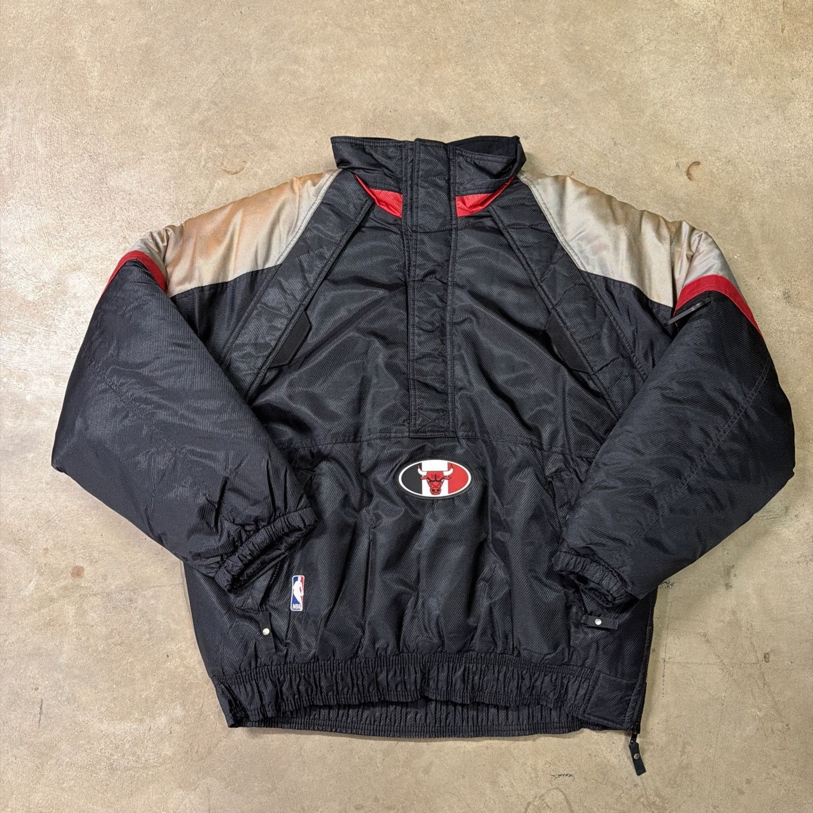 Starter Vintage Chicago Bulls Jacket Large Black NBA Starter 1/4 Zip Size US L / EU 52-54 / 3 - 1 Thumbnail